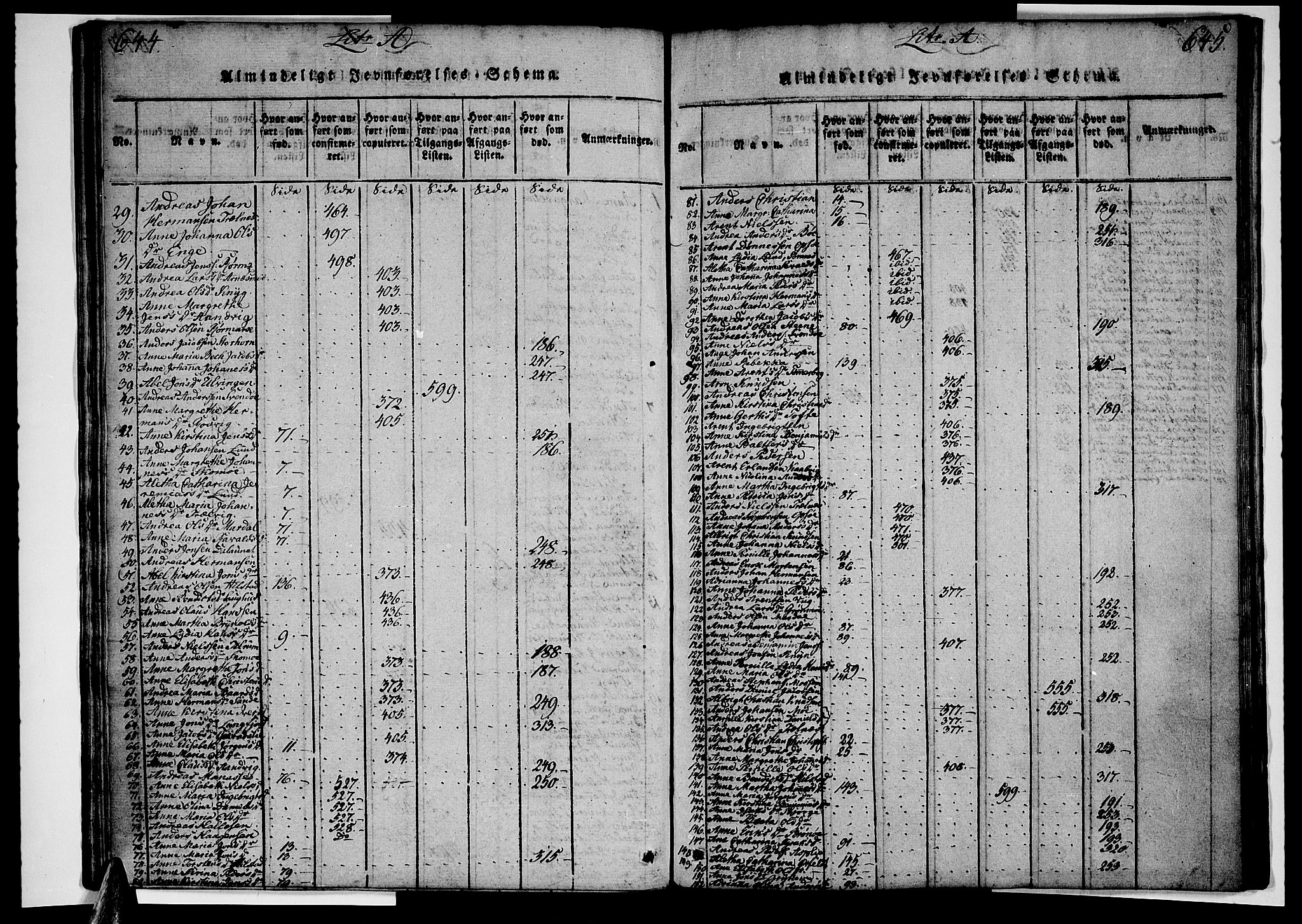 Ministerialprotokoller, klokkerbøker og fødselsregistre - Nordland, SAT/A-1459/813/L0197: Parish register (official) no. 813A07, 1820-1833, p. 644-645