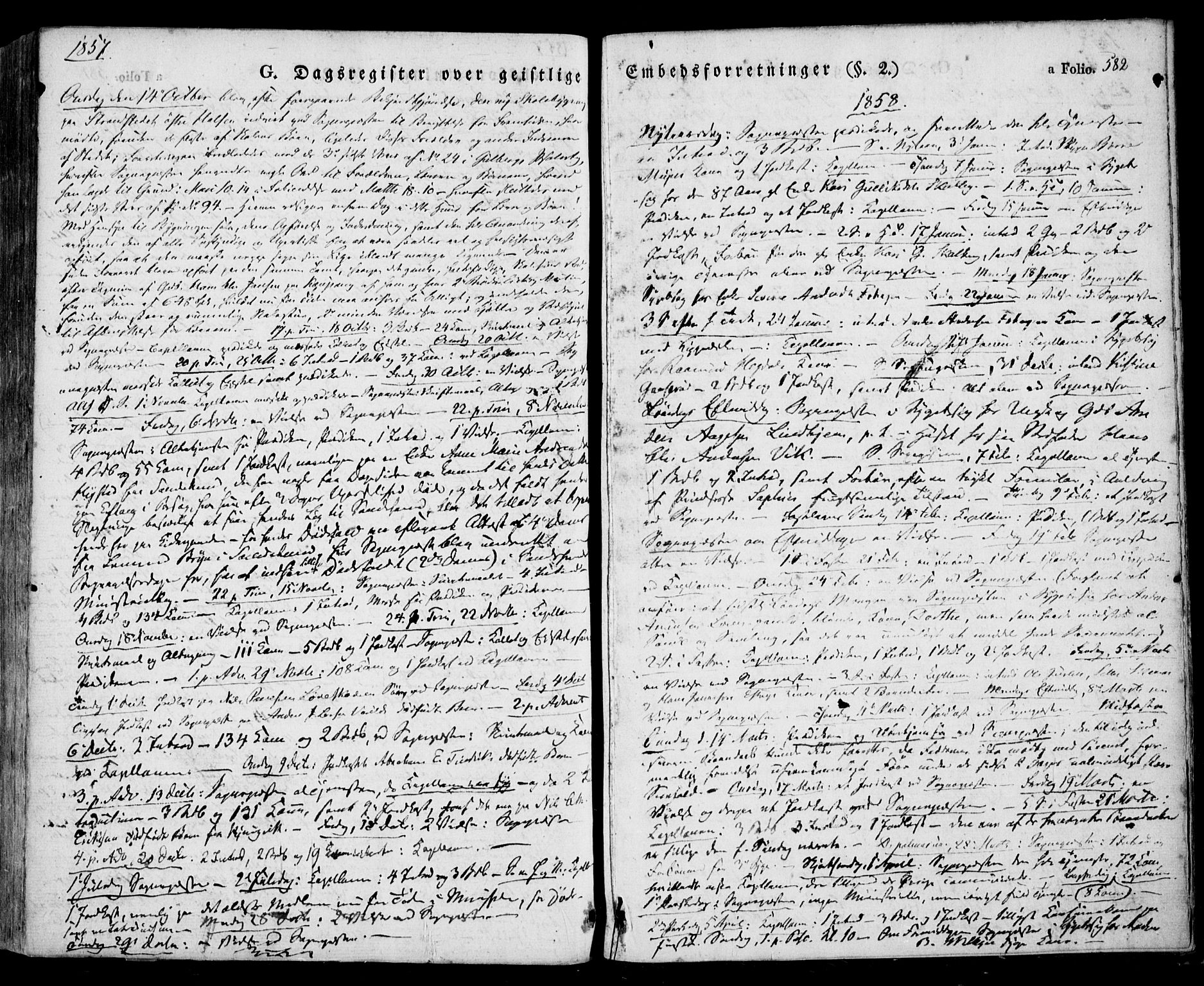 Tjølling kirkebøker, SAKO/A-60/F/Fa/L0006: Parish register (official) no. 6, 1835-1859, p. 582
