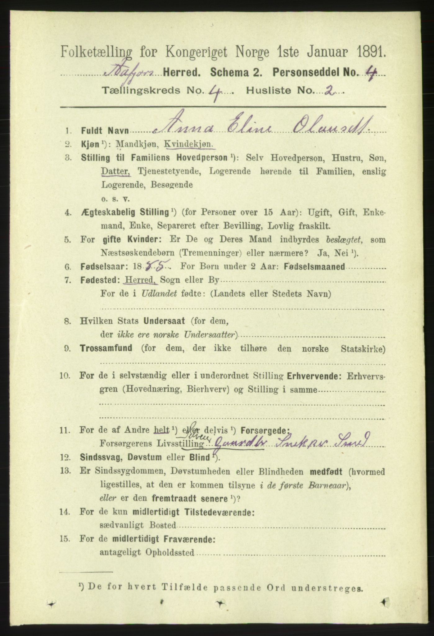 RA, 1891 census for 1630 Åfjord, 1891, p. 799