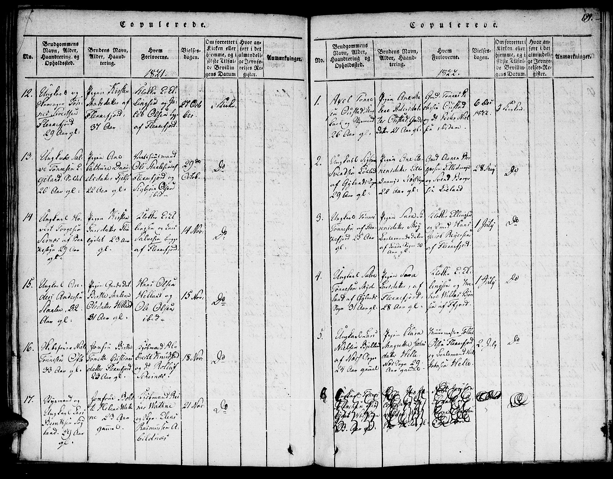 Flekkefjord sokneprestkontor, SAK/1111-0012/F/Fa/Fac/L0002: Parish register (official) no. A 2, 1815-1826, p. 199