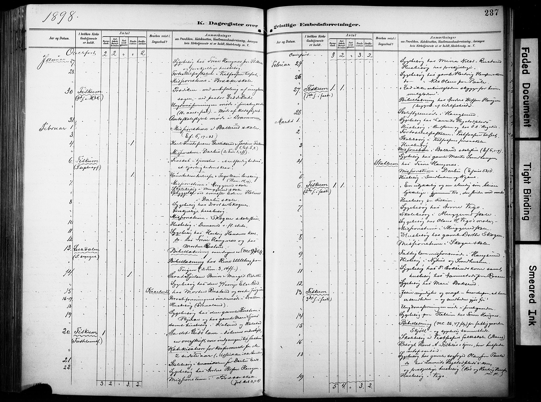 Fiskum kirkebøker, AV/SAKO-A-15/F/Fa/L0003: Parish register (official) no. 3, 1890-1905, p. 237