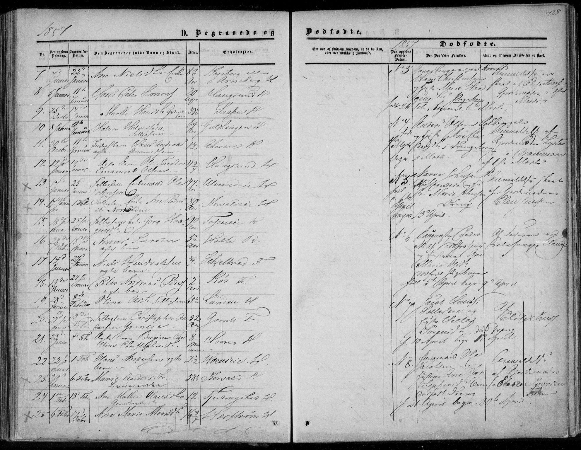 Eiker kirkebøker, AV/SAKO-A-4/F/Fa/L0015b: Parish register (official) no. I 15B, 1854-1860, p. 428