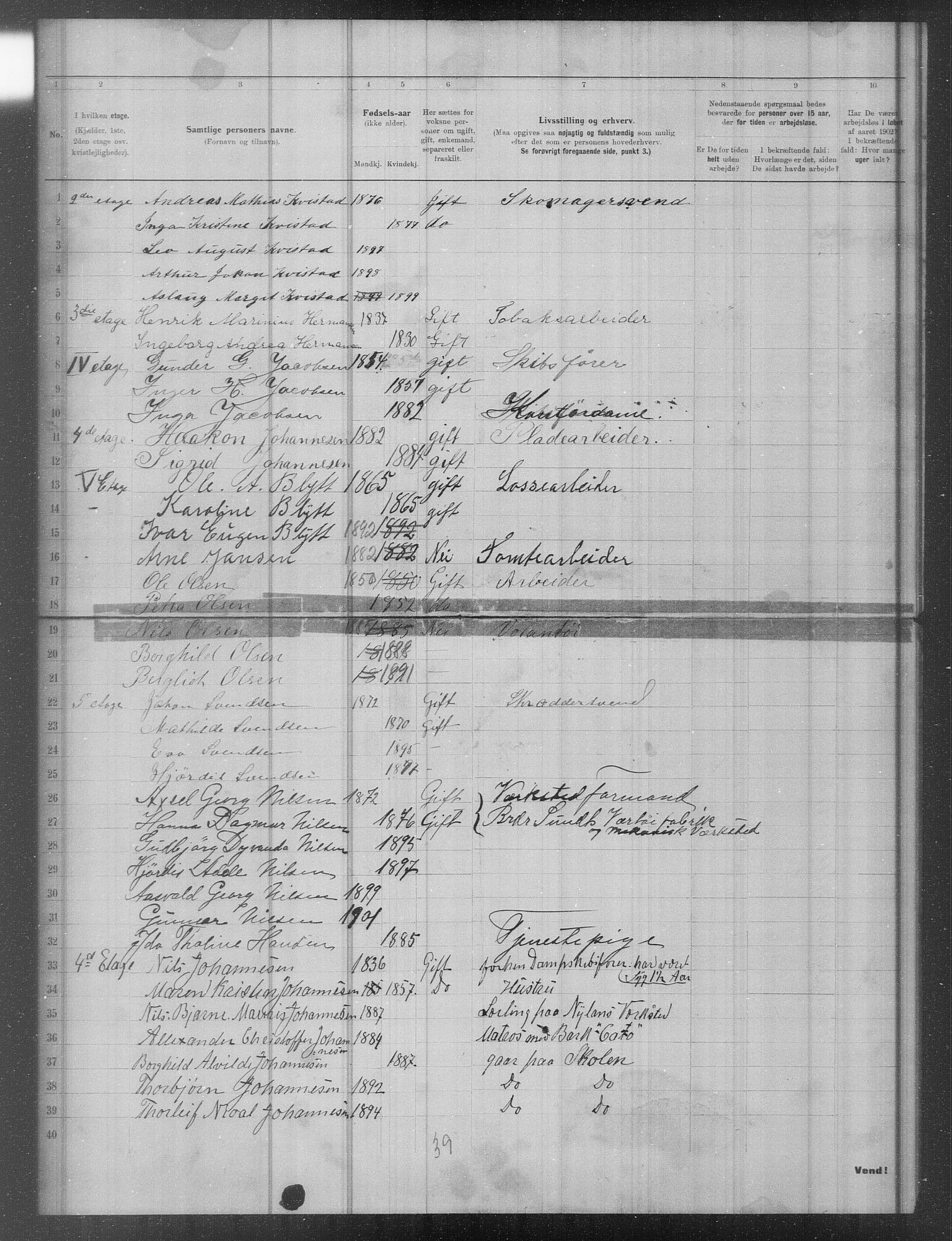 OBA, Municipal Census 1902 for Kristiania, 1902, p. 16085