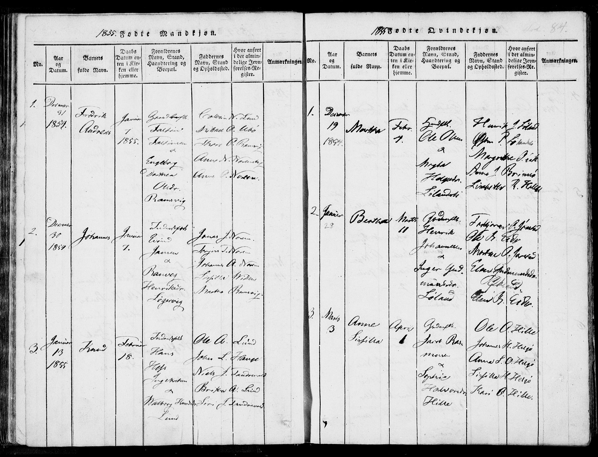 Nedstrand sokneprestkontor, AV/SAST-A-101841/01/IV: Parish register (official) no. A 7, 1816-1870, p. 84