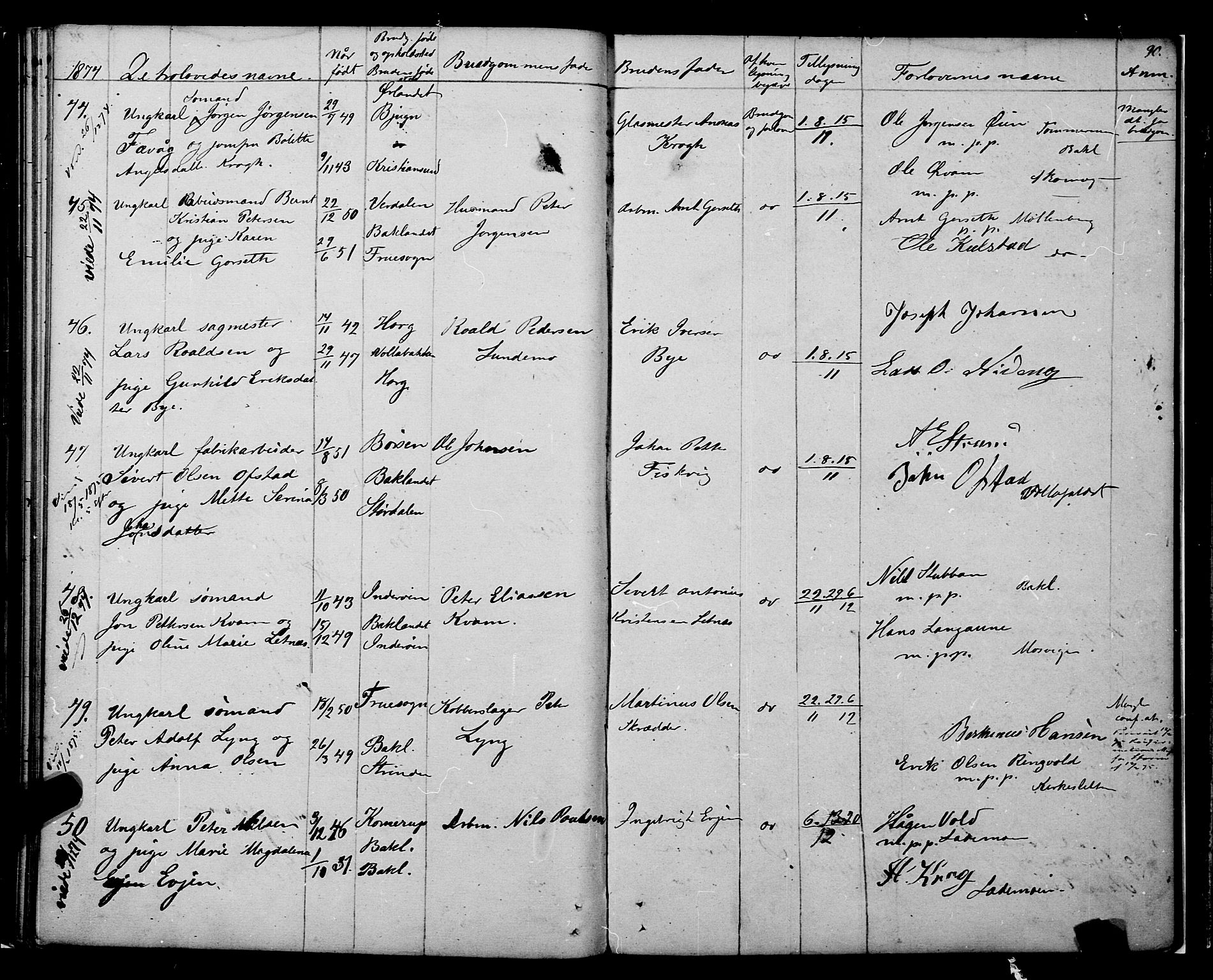 Ministerialprotokoller, klokkerbøker og fødselsregistre - Sør-Trøndelag, AV/SAT-A-1456/604/L0187: Parish register (official) no. 604A08, 1847-1878, p. 90