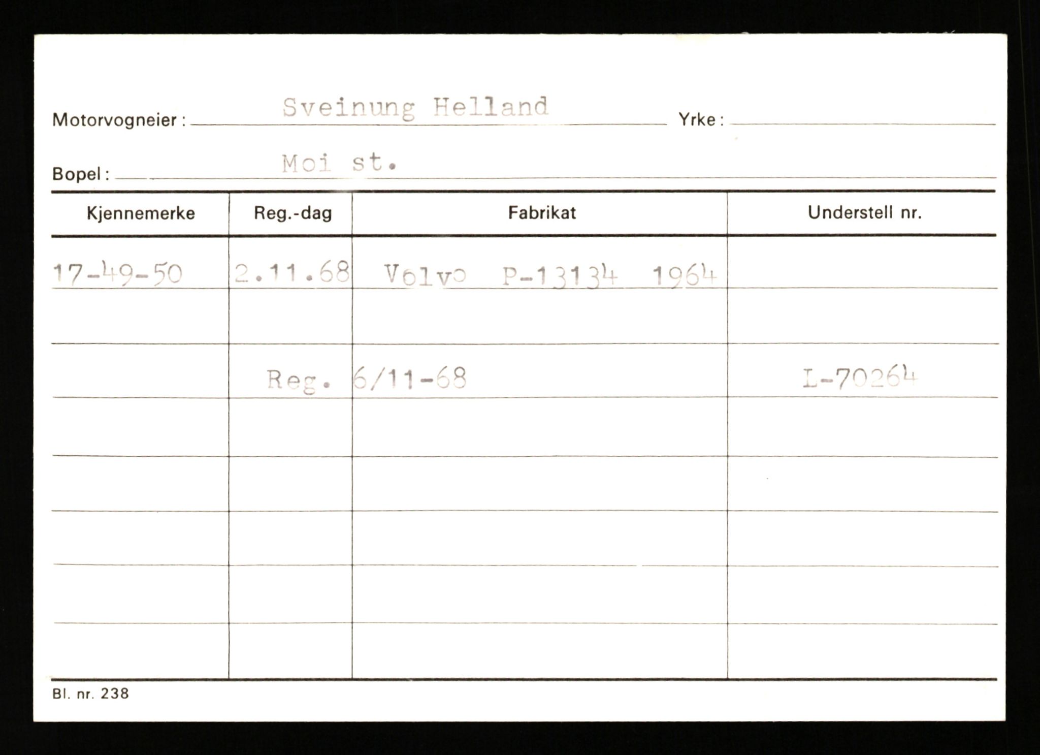 Stavanger trafikkstasjon, AV/SAST-A-101942/0/G/L0010: Registreringsnummer: 130000 - 239953, 1930-1971, p. 1543