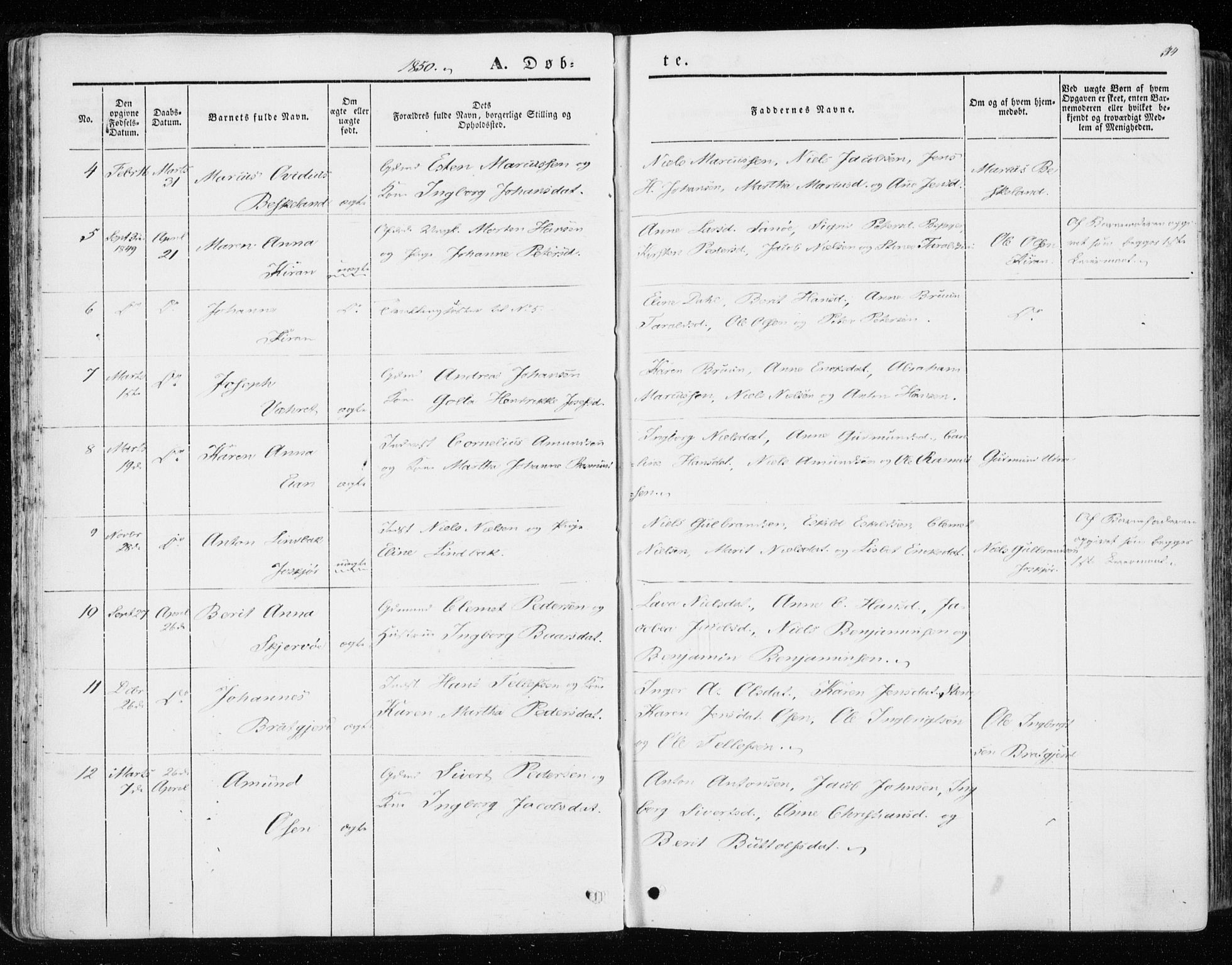 Ministerialprotokoller, klokkerbøker og fødselsregistre - Sør-Trøndelag, AV/SAT-A-1456/657/L0704: Parish register (official) no. 657A05, 1846-1857, p. 34