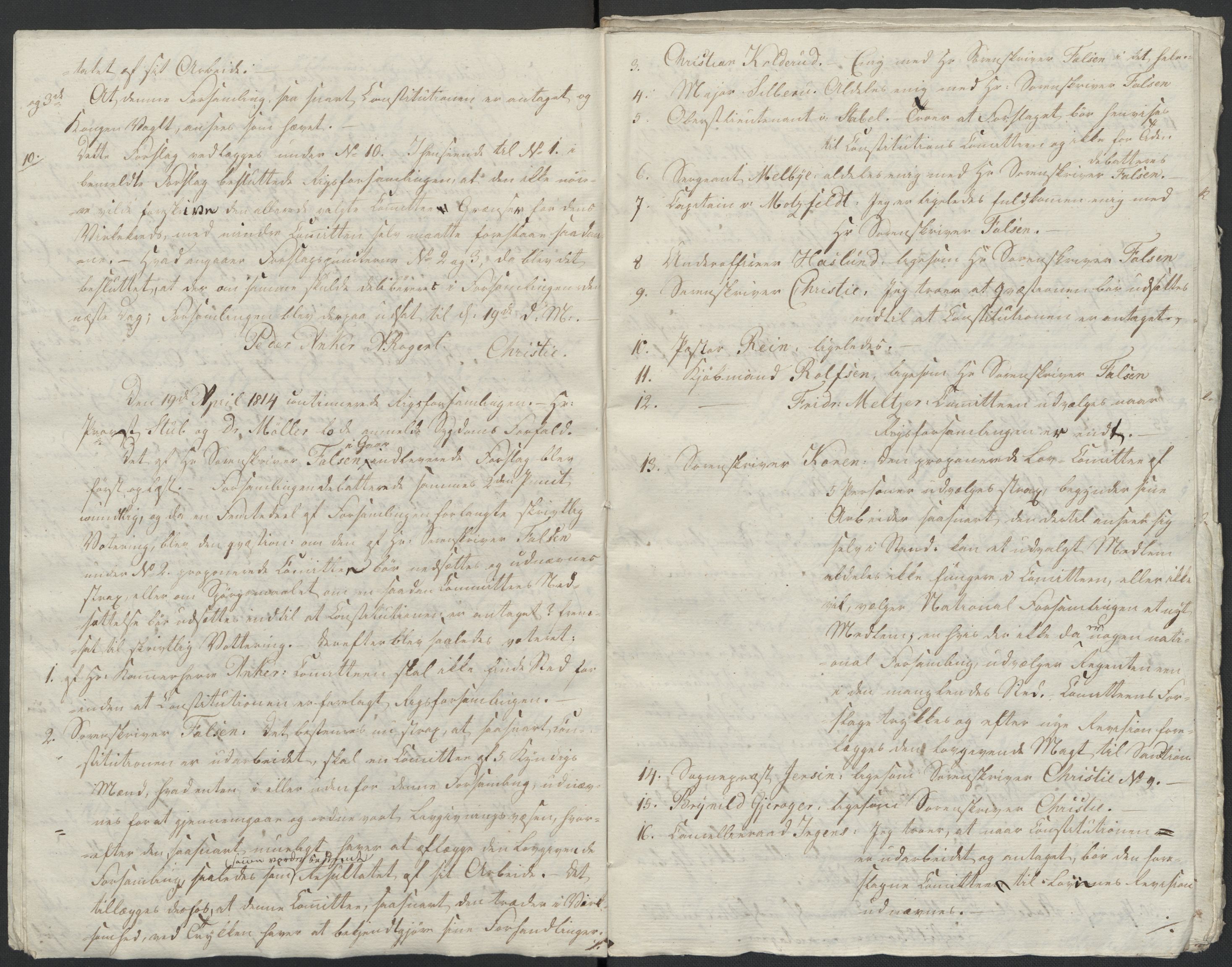Christie, Wilhelm Frimann Koren, AV/RA-PA-0014/F/L0004: Christies dokumenter fra 1814, 1814, p. 62