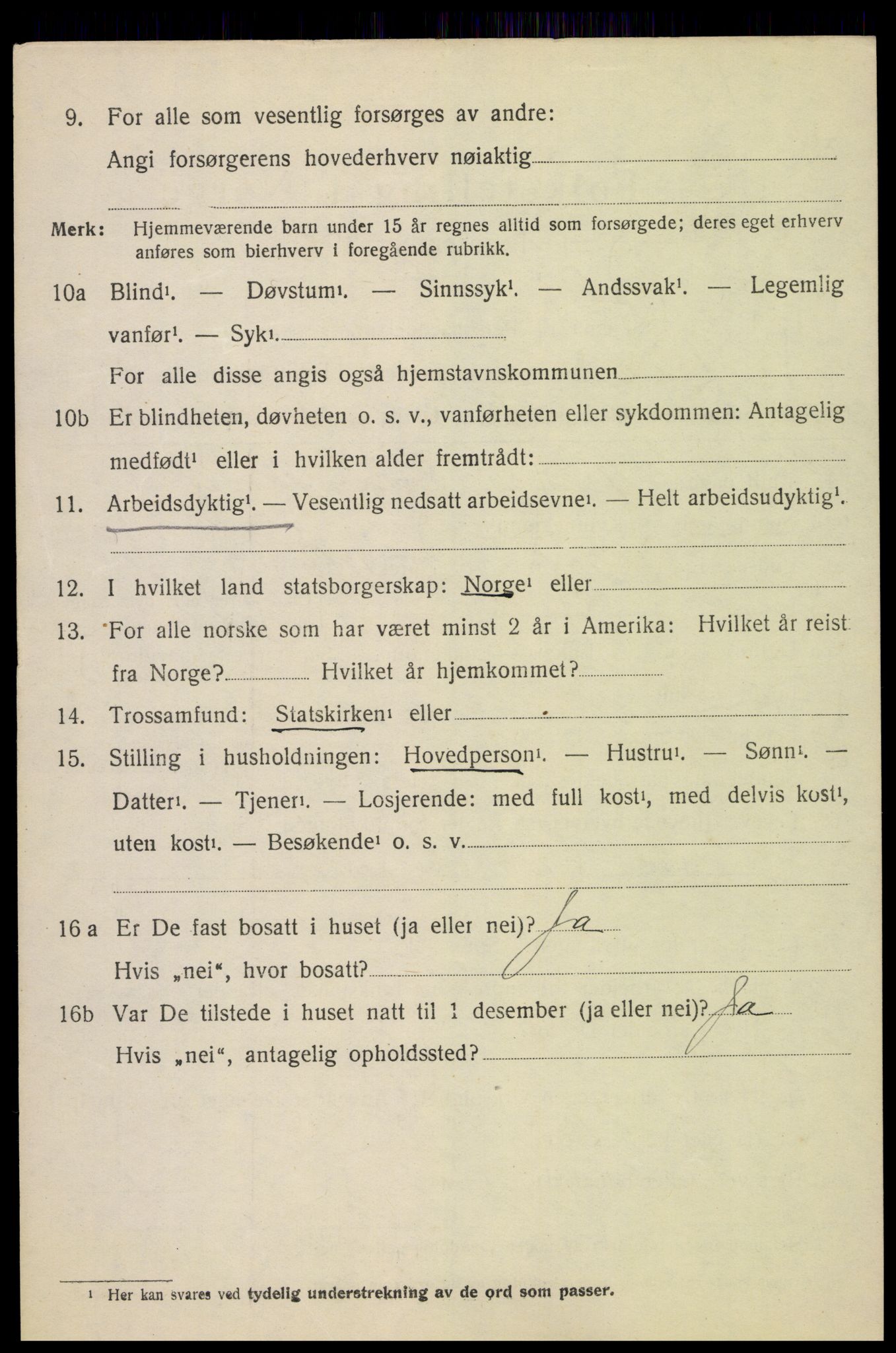 SAH, 1920 census for Lesja, 1920, p. 2799