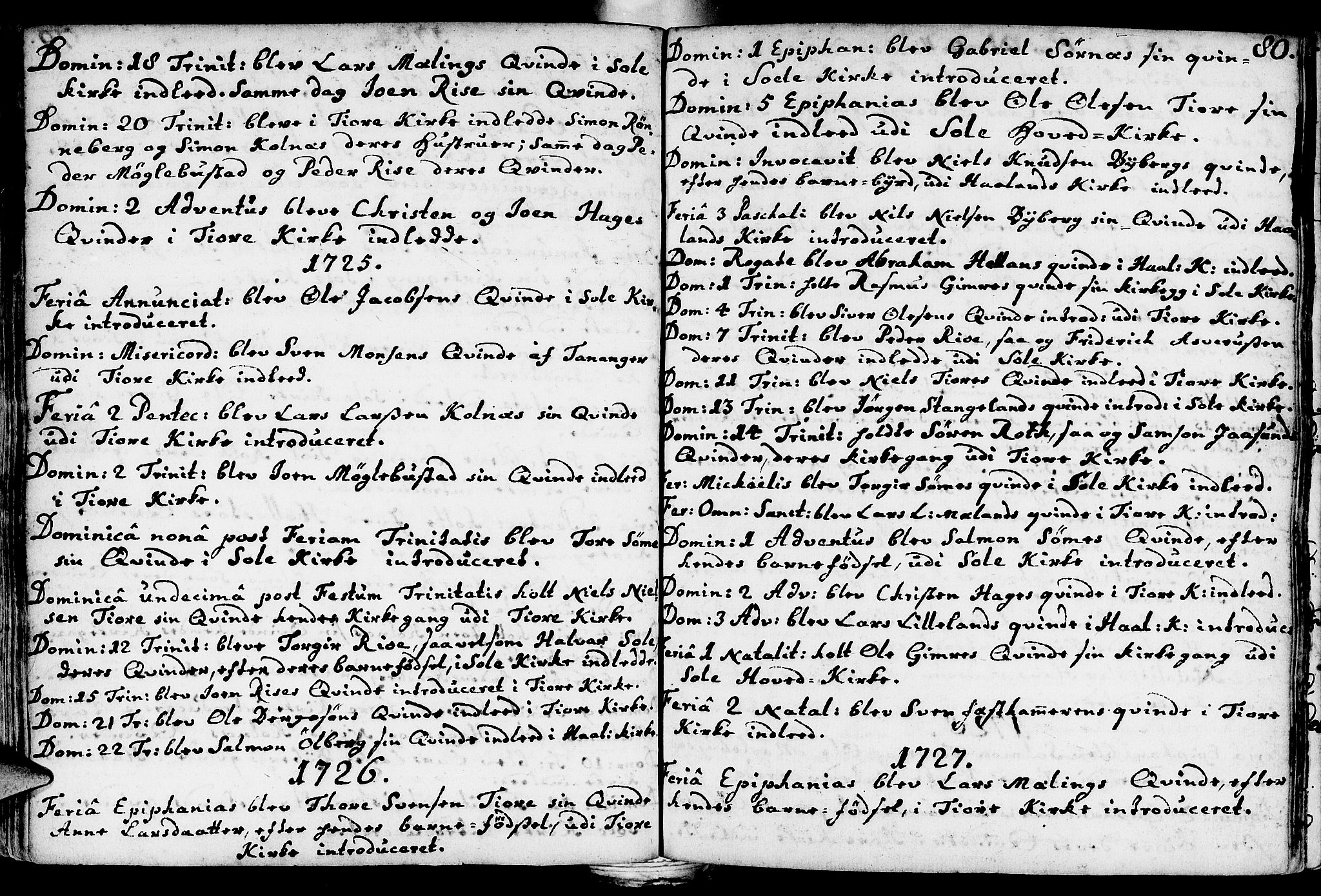 Håland sokneprestkontor, SAST/A-101802/001/30BA/L0002: Parish register (official) no. A 2, 1722-1794, p. 80