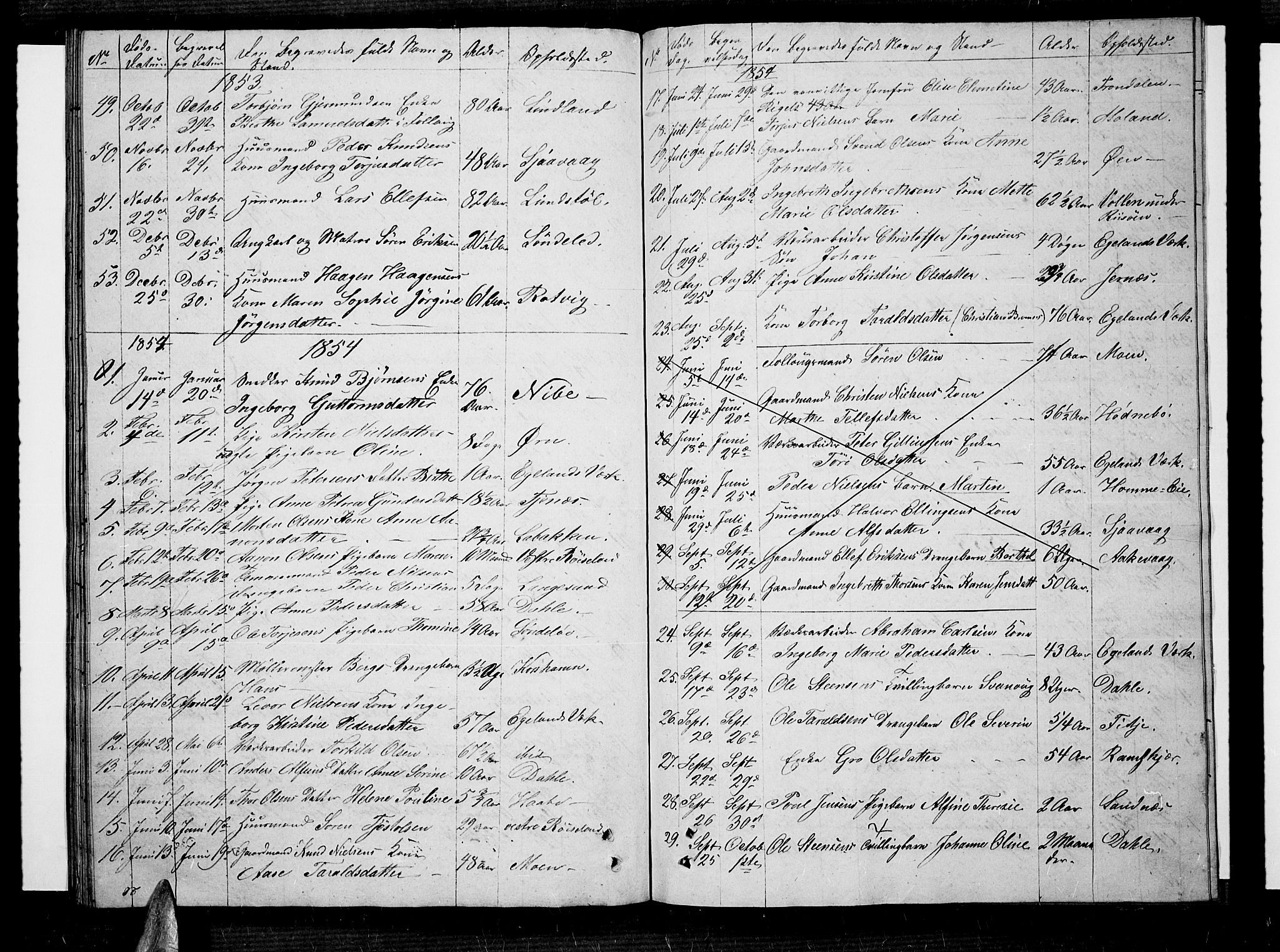 Søndeled sokneprestkontor, AV/SAK-1111-0038/F/Fb/L0003: Parish register (copy) no. B 3, 1849-1857, p. 65