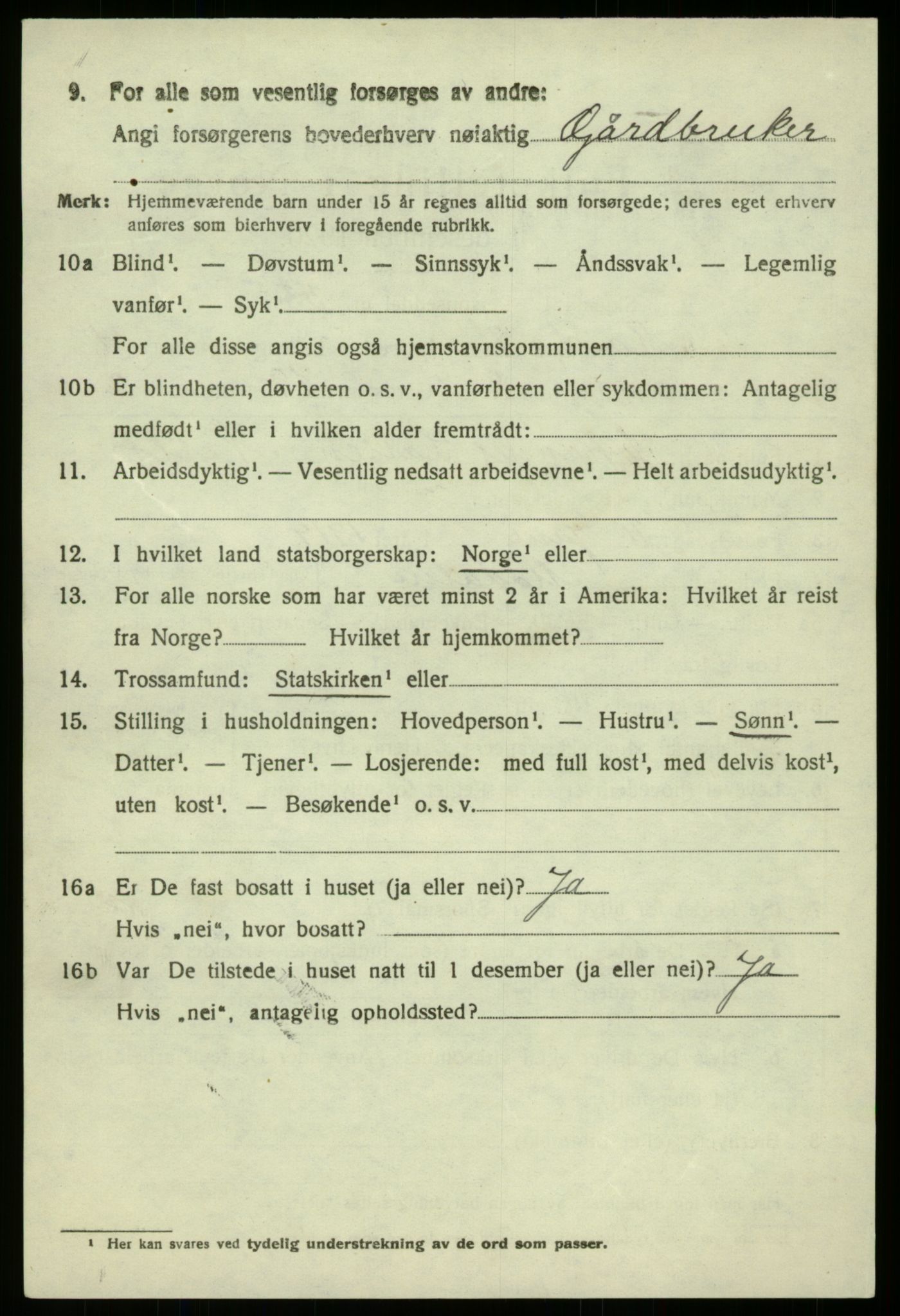 SAB, 1920 census for Modalen, 1920, p. 913