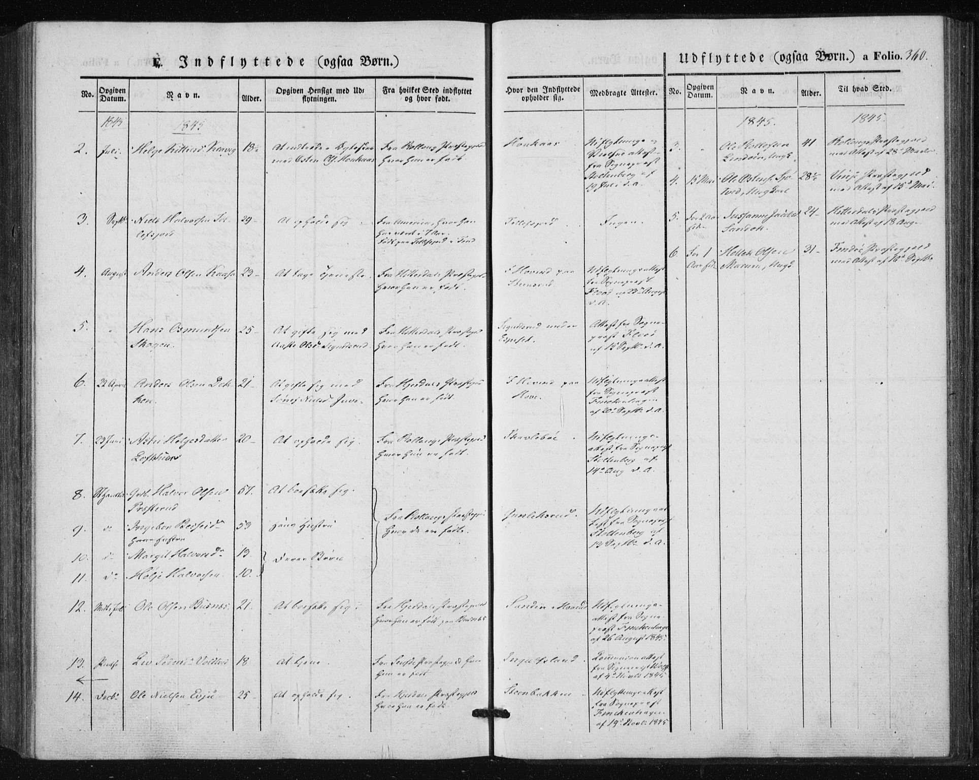 Tinn kirkebøker, SAKO/A-308/F/Fa/L0005: Parish register (official) no. I 5, 1844-1856, p. 360