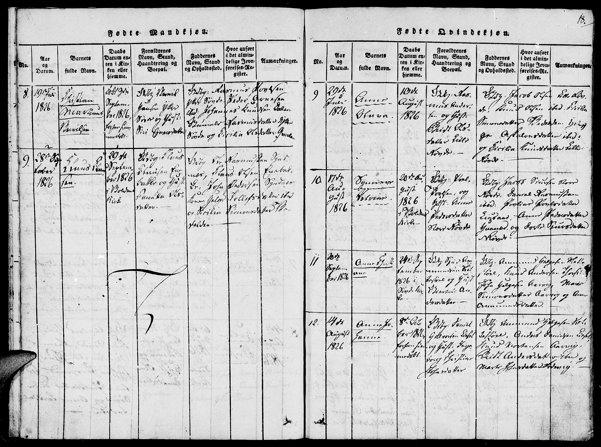 Ministerialprotokoller, klokkerbøker og fødselsregistre - Møre og Romsdal, SAT/A-1454/504/L0054: Parish register (official) no. 504A01, 1816-1861, p. 18