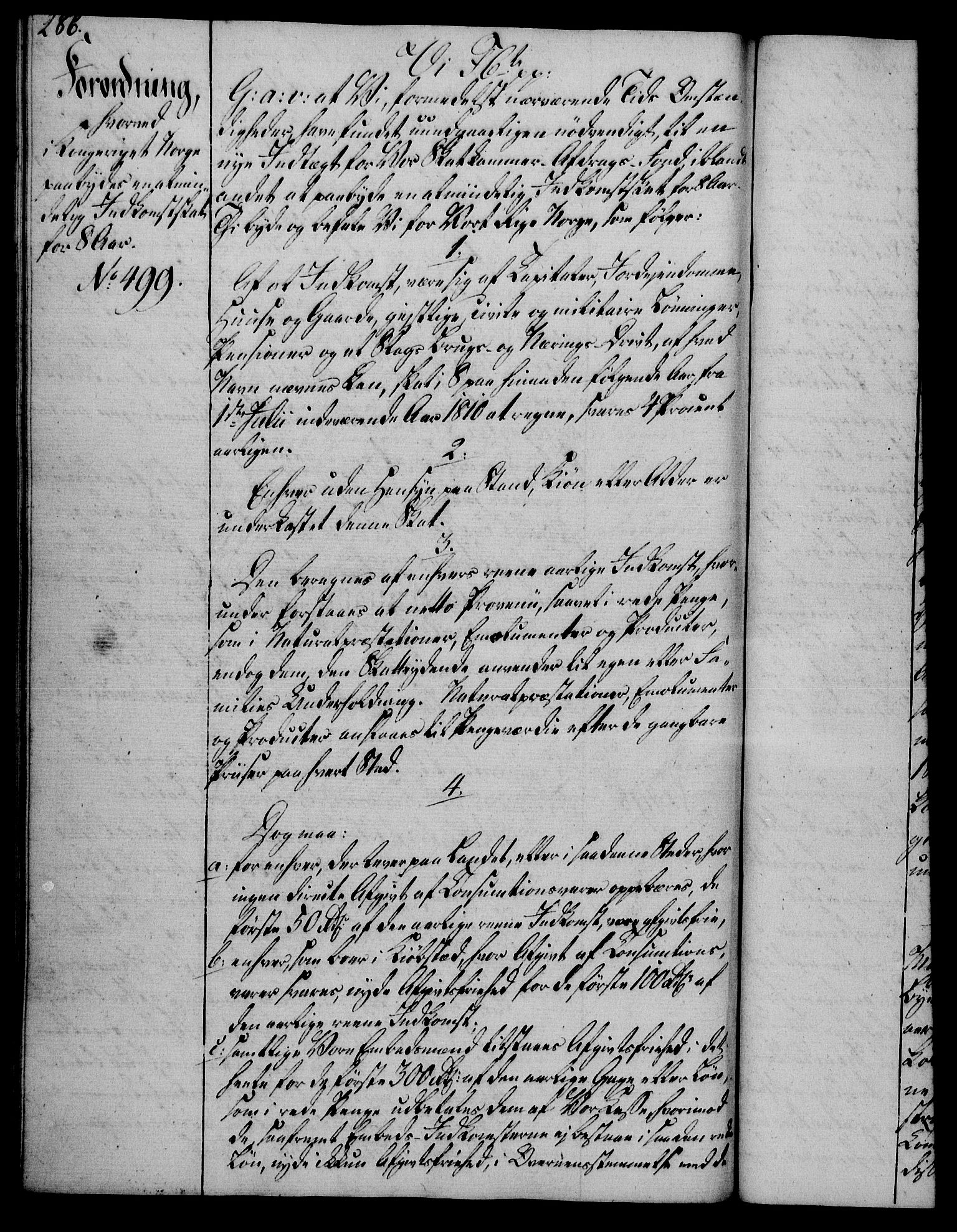 Rentekammeret, Kammerkanselliet, AV/RA-EA-3111/G/Gg/Gga/L0019: Norsk ekspedisjonsprotokoll med register (merket RK 53.19), 1807-1810, p. 286