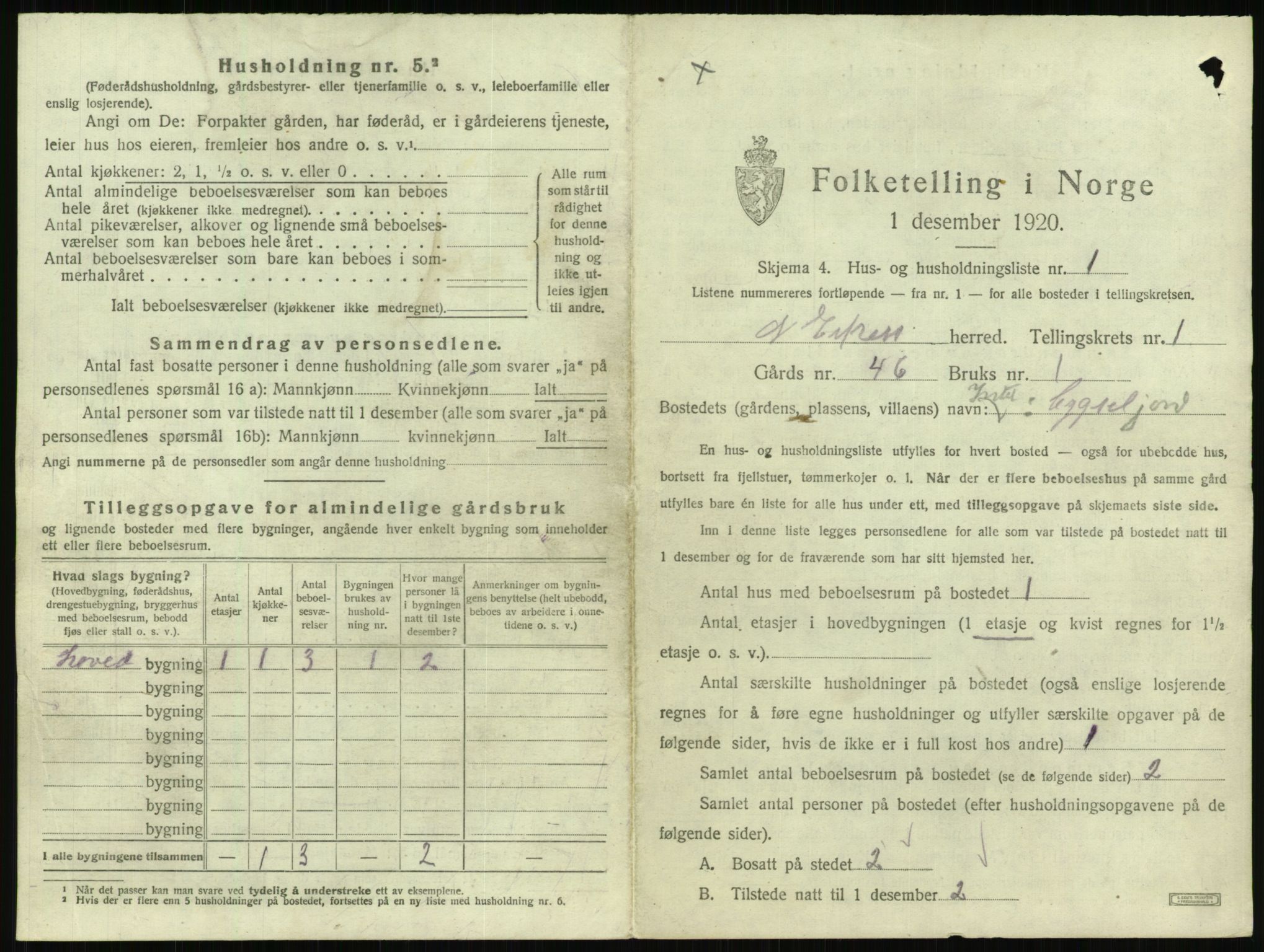 SAKO, 1920 census for Nedre Eiker, 1920, p. 54