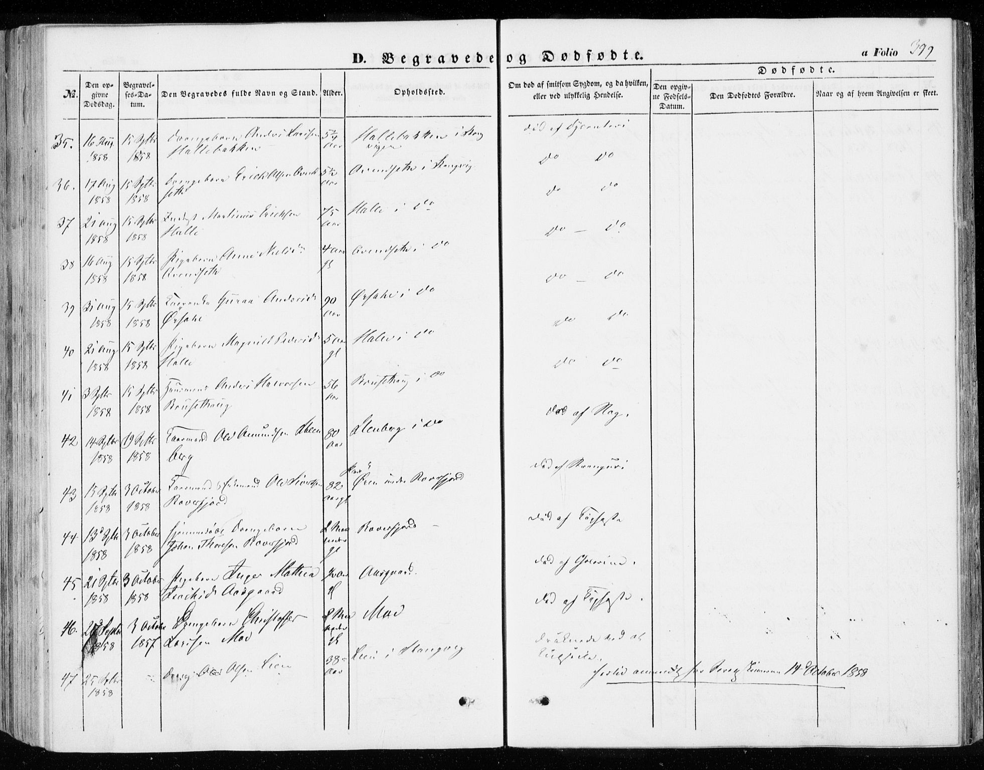 Ministerialprotokoller, klokkerbøker og fødselsregistre - Møre og Romsdal, AV/SAT-A-1454/592/L1026: Parish register (official) no. 592A04, 1849-1867, p. 399