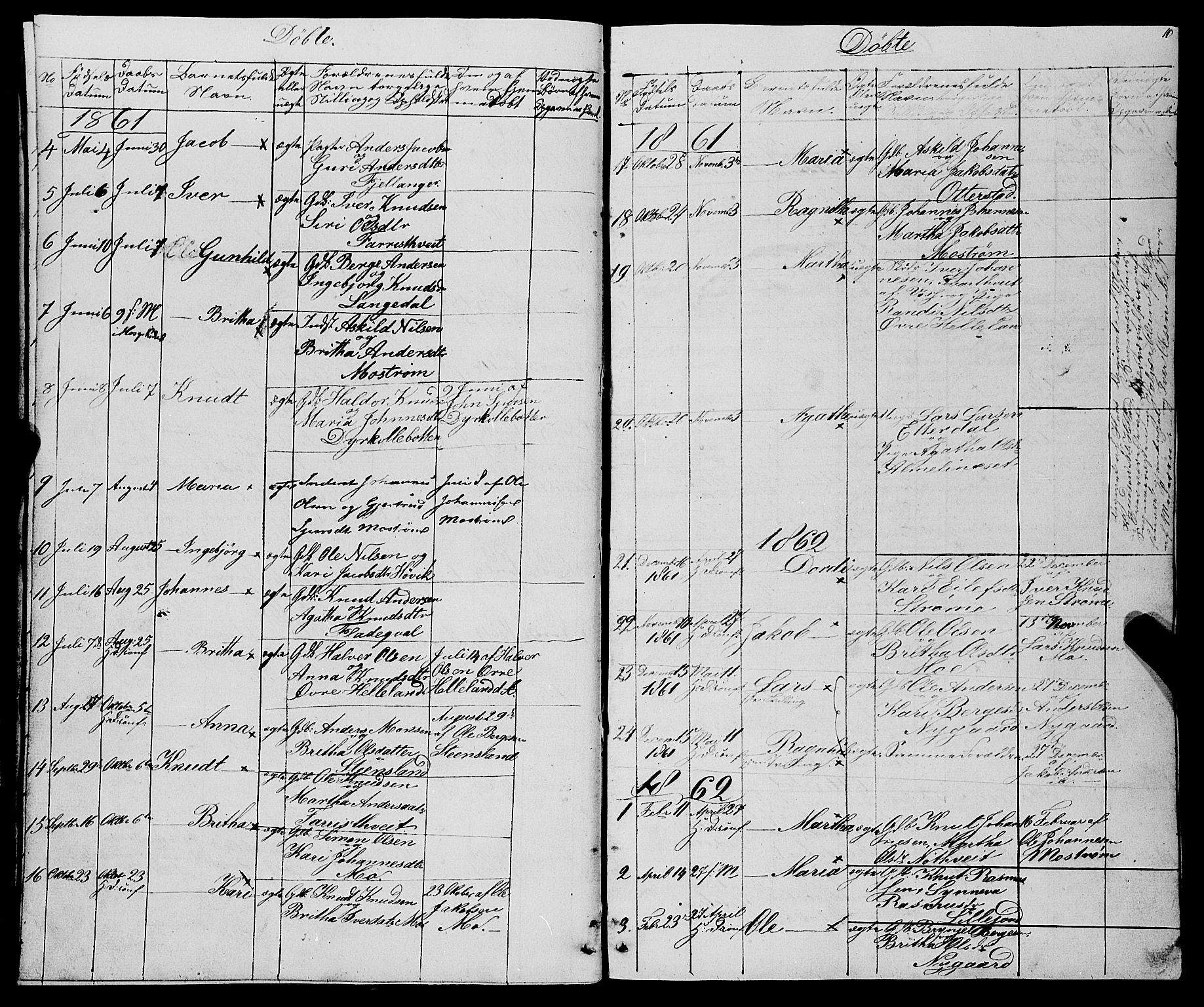 Osterfjorden Soknepresembete, SAB/A-77301: Parish register (copy) no. B 1, 1851-1890, p. 10
