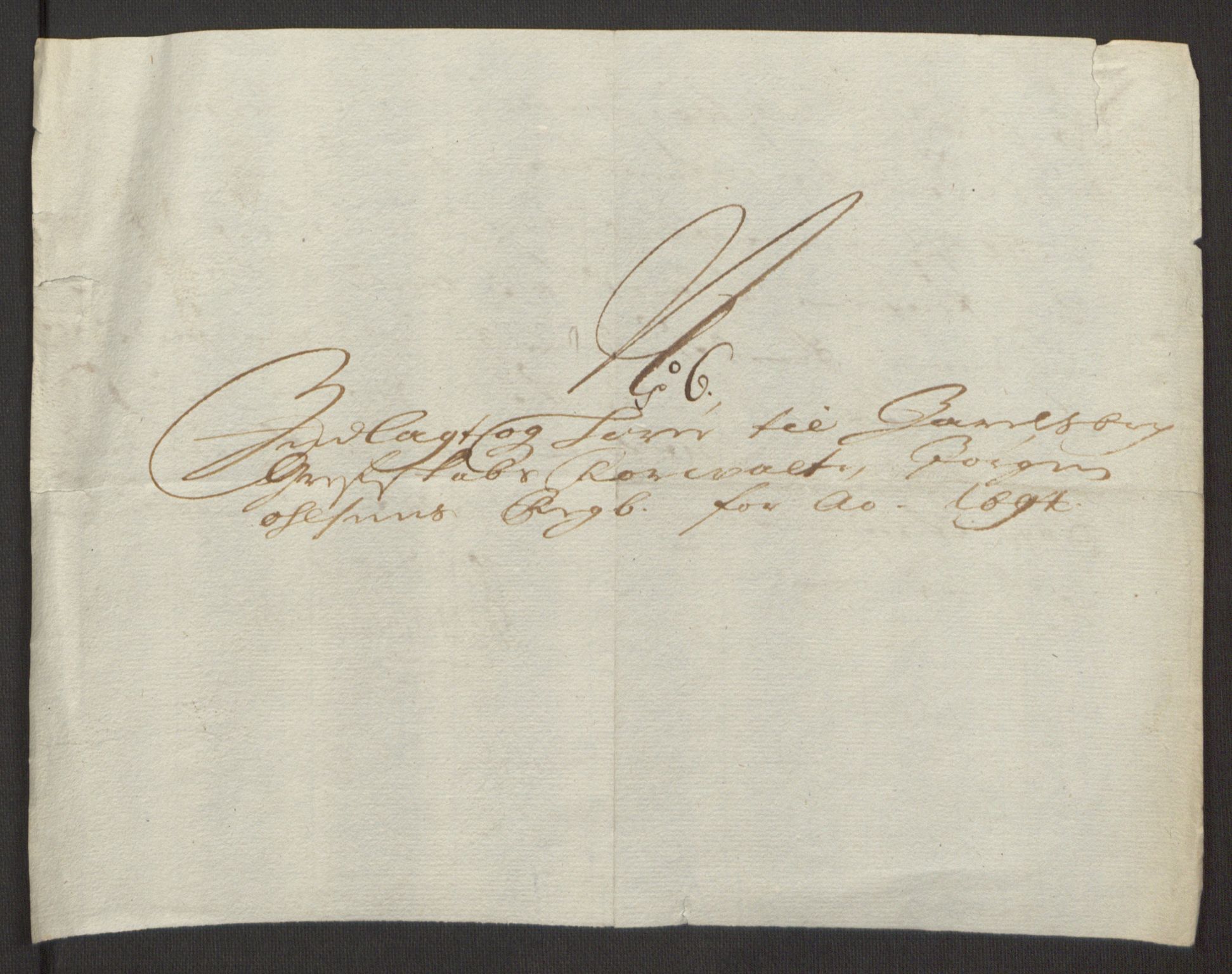 Rentekammeret inntil 1814, Reviderte regnskaper, Fogderegnskap, AV/RA-EA-4092/R32/L1867: Fogderegnskap Jarlsberg grevskap, 1694-1696, p. 79