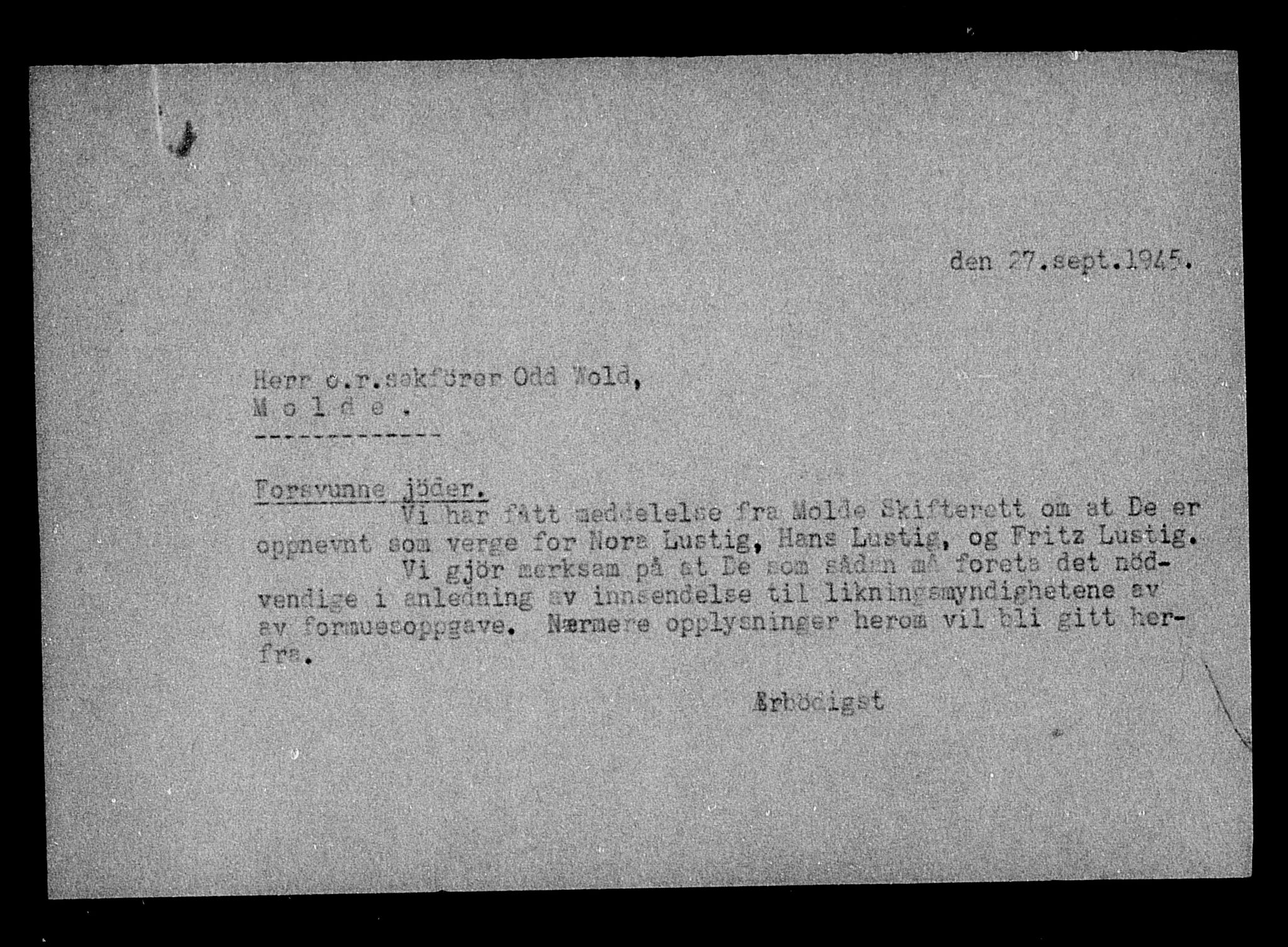 Justisdepartementet, Tilbakeføringskontoret for inndratte formuer, AV/RA-S-1564/H/Hc/Hcb/L0915: --, 1945-1947, p. 14