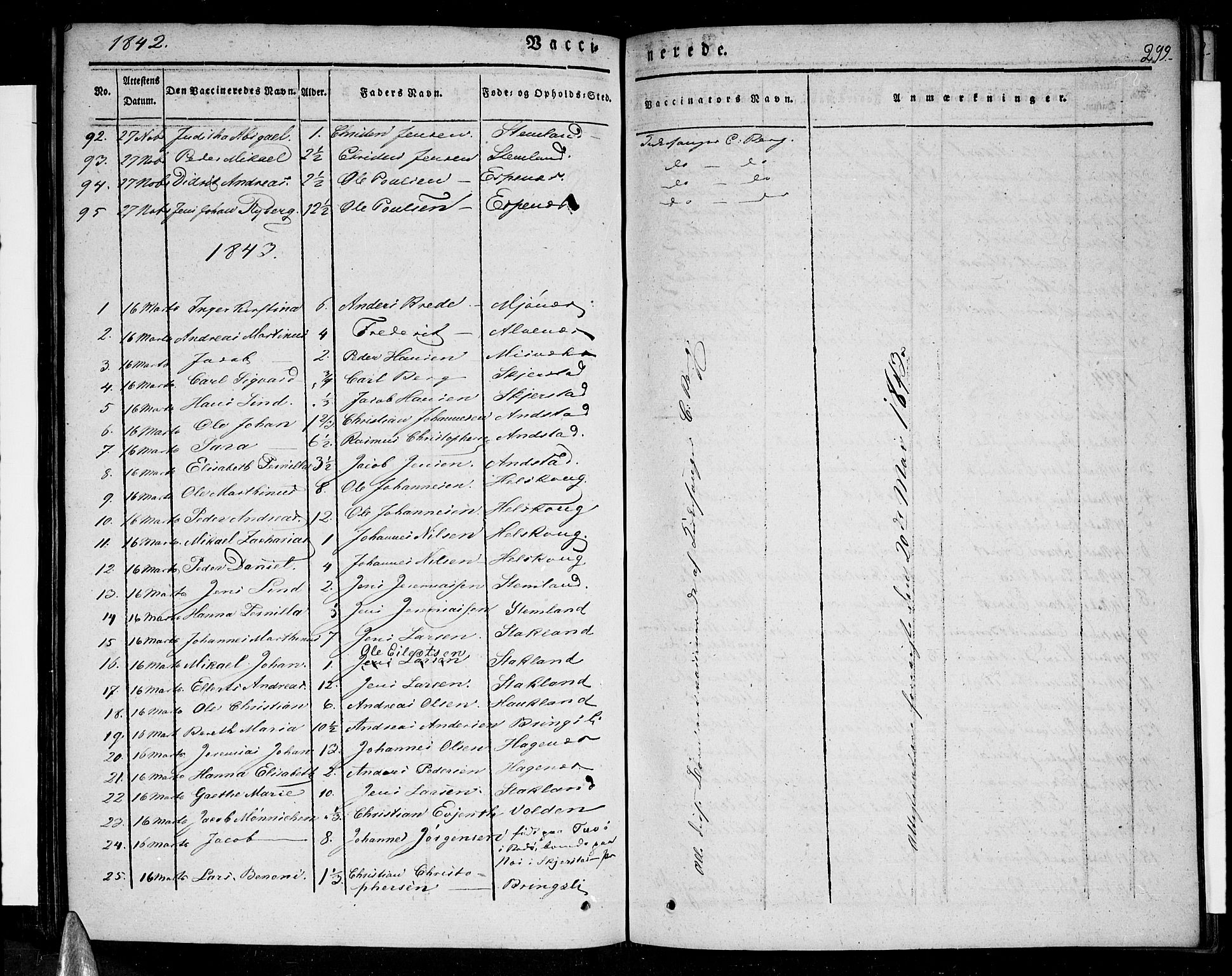 Ministerialprotokoller, klokkerbøker og fødselsregistre - Nordland, AV/SAT-A-1459/852/L0737: Parish register (official) no. 852A07, 1833-1849, p. 299