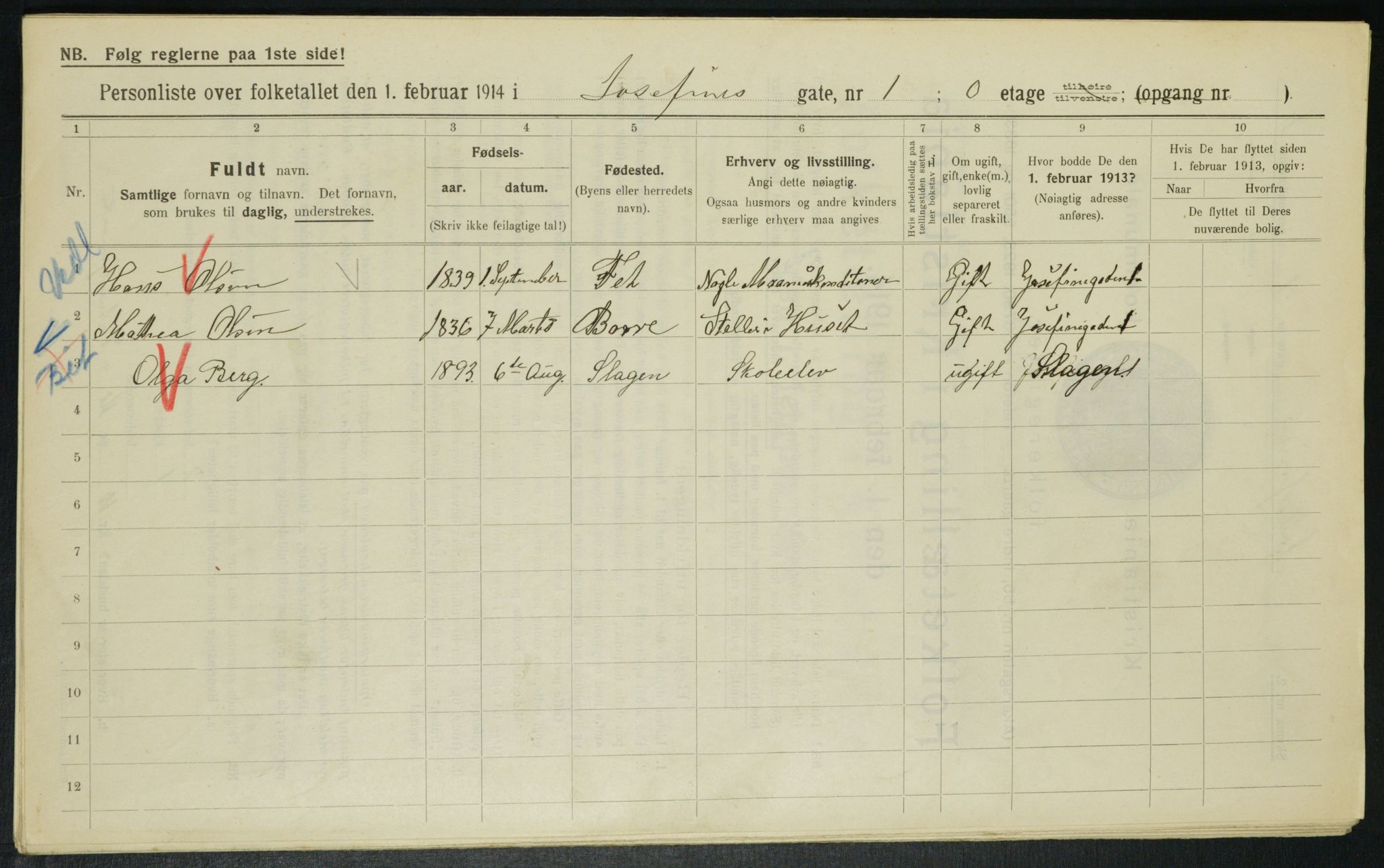 OBA, Municipal Census 1914 for Kristiania, 1914, p. 47327