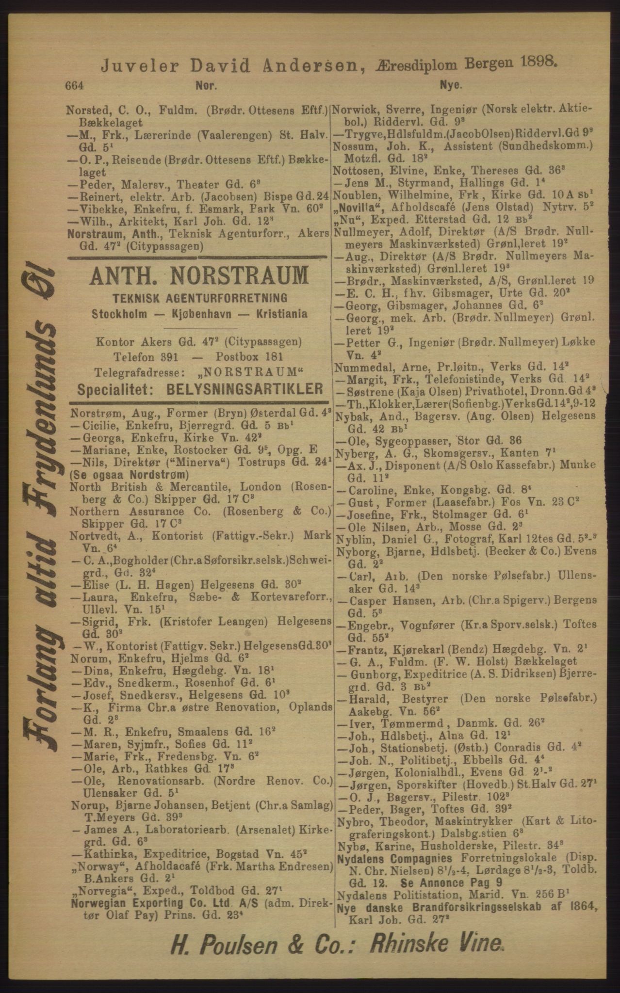 Kristiania/Oslo adressebok, PUBL/-, 1906, p. 664