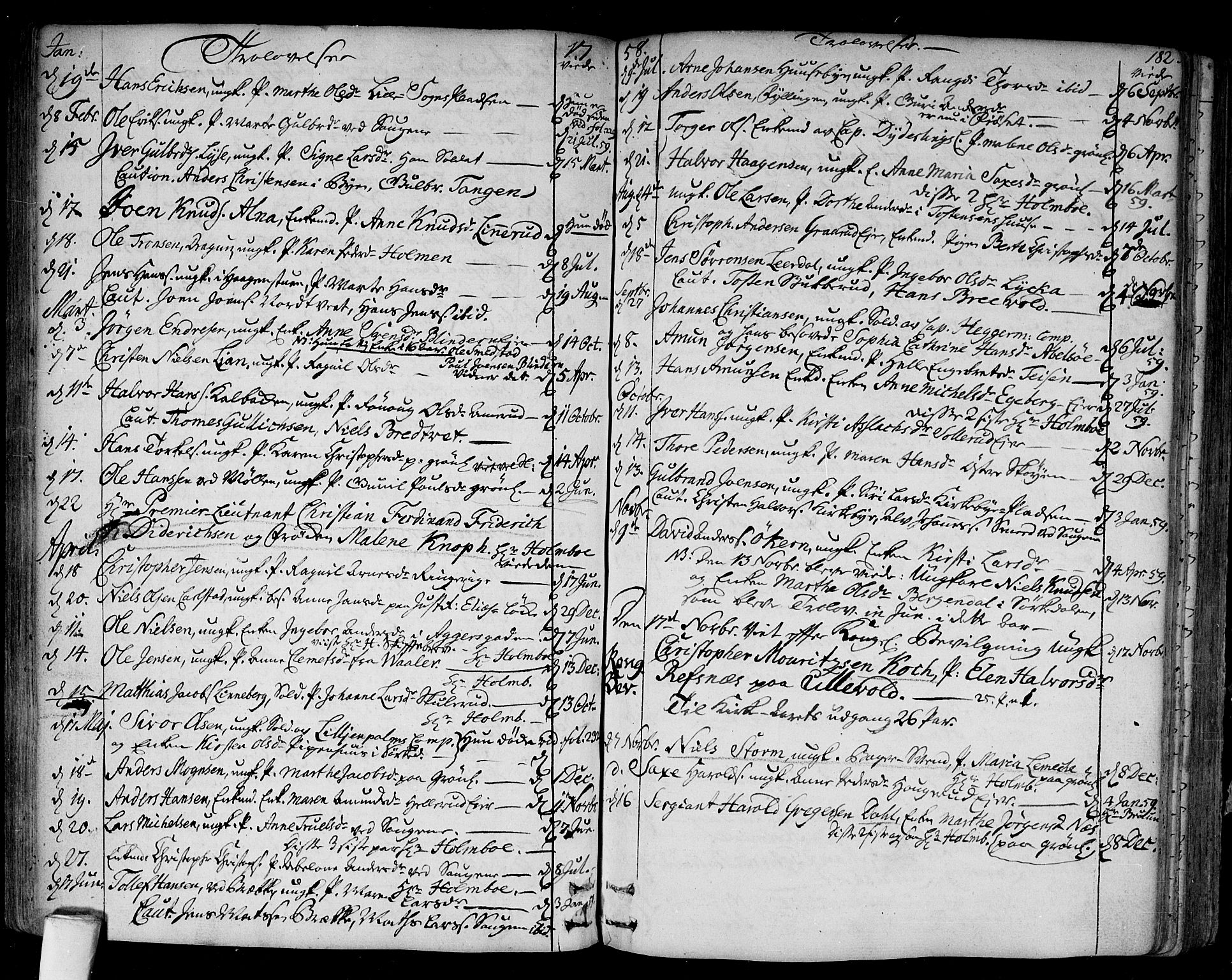 Aker prestekontor kirkebøker, SAO/A-10861/F/L0008: Parish register (official) no. 8, 1749-1765, p. 182