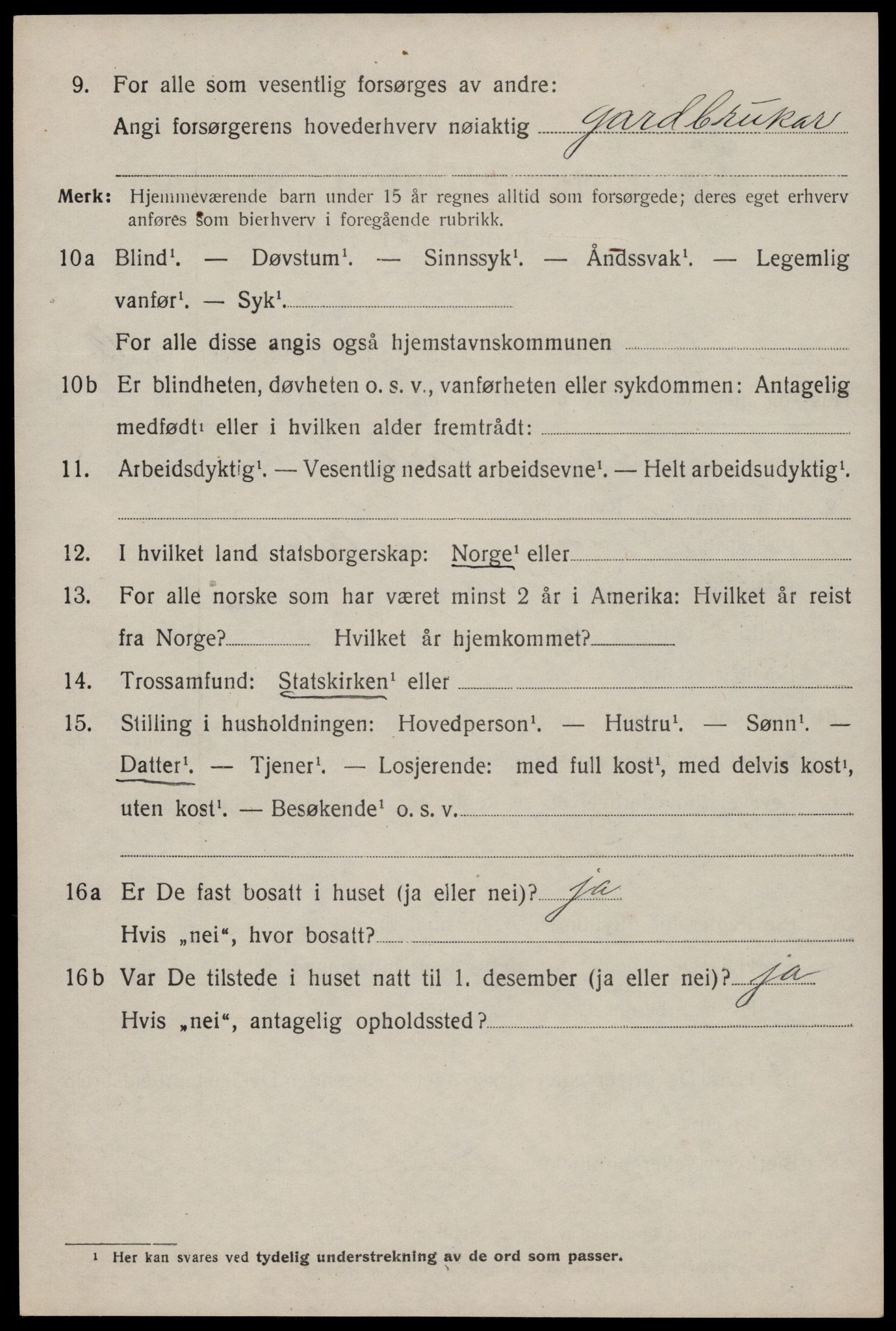 SAKO, 1920 census for Kviteseid, 1920, p. 5924