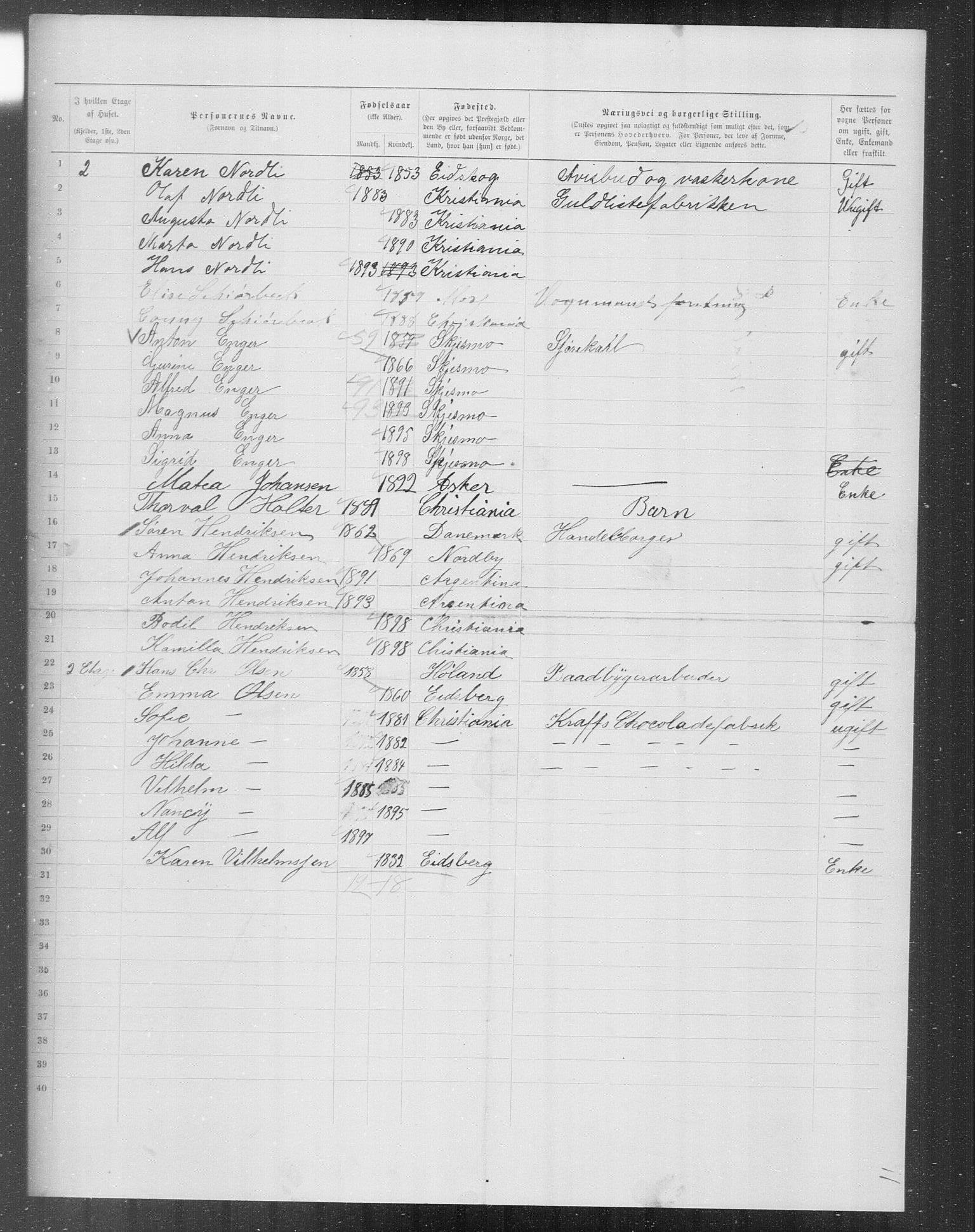 OBA, Municipal Census 1899 for Kristiania, 1899, p. 7857