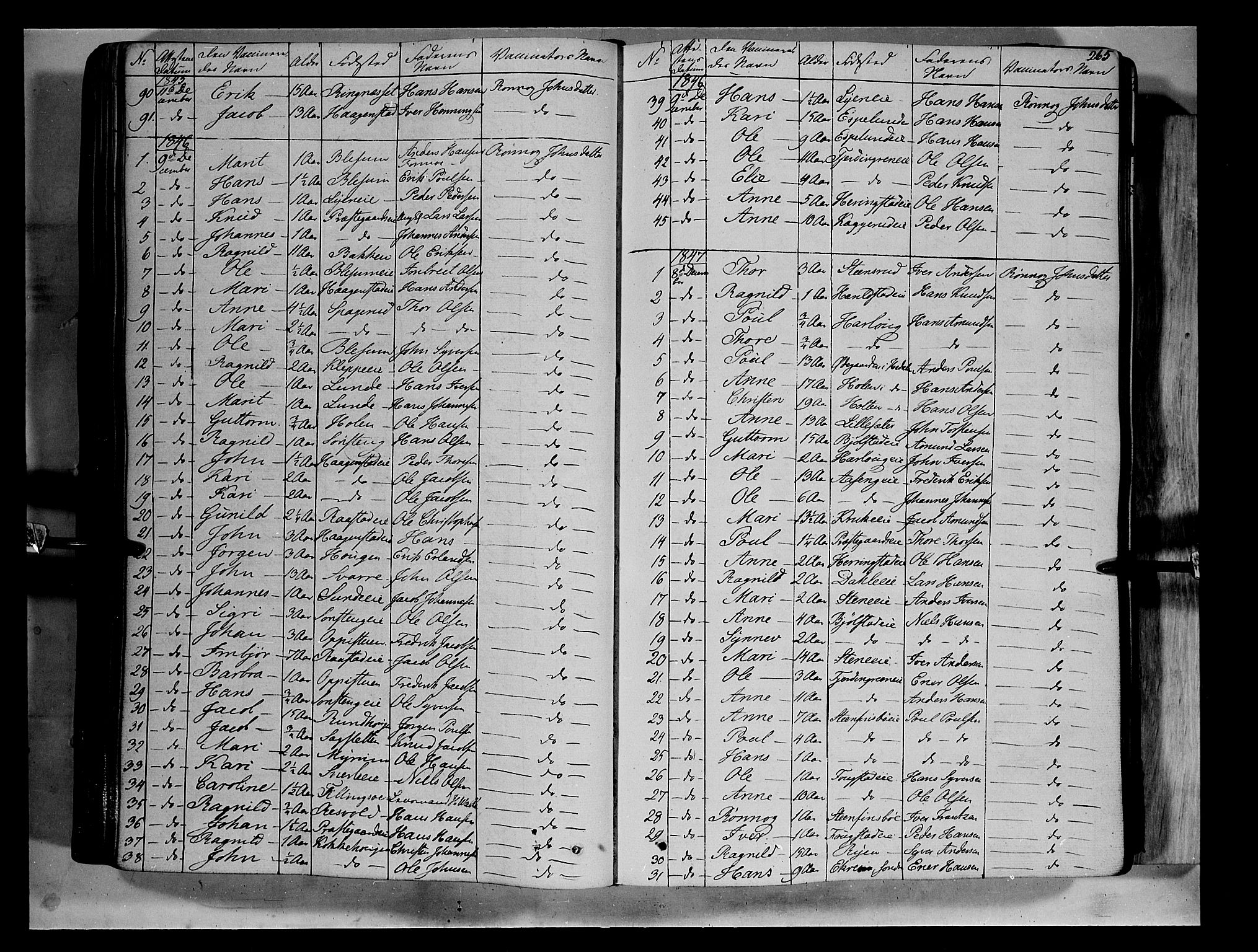 Vågå prestekontor, AV/SAH-PREST-076/H/Ha/Haa/L0005: Parish register (official) no. 5 /1, 1842-1856, p. 265