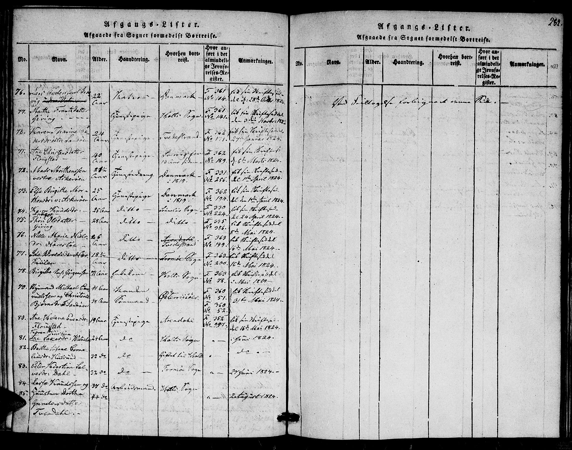 Dypvåg sokneprestkontor, AV/SAK-1111-0007/F/Fa/Faa/L0003: Parish register (official) no. A 3 /1, 1817-1824, p. 282