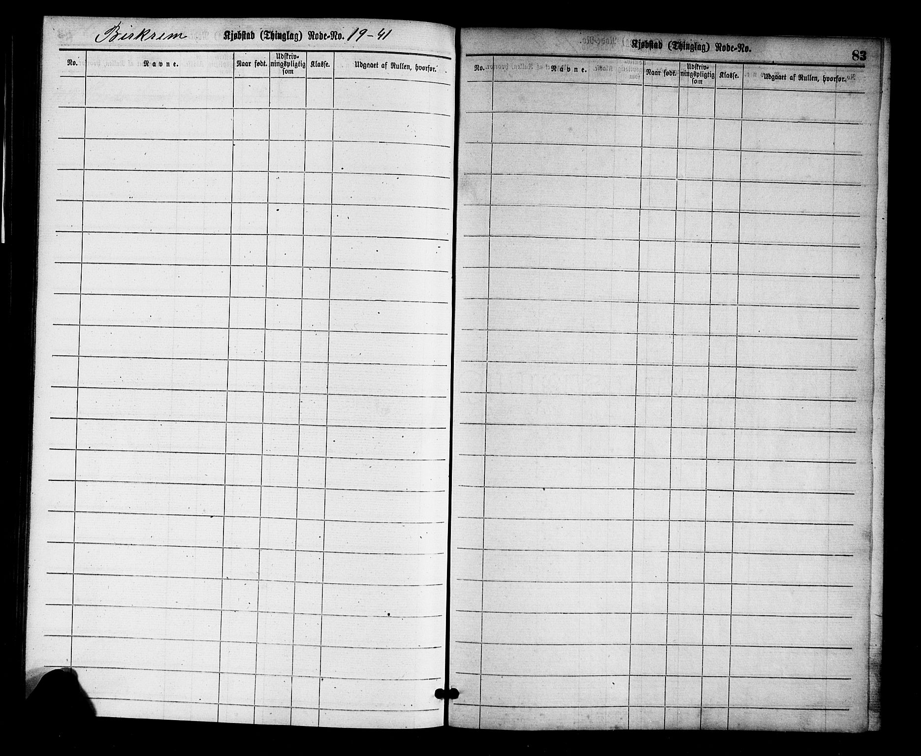 Egersund mønstringskrets, AV/SAK-2031-0019/F/Ff/L0001: Utskrivningsregisterrulle, nr som i hovedrulle, O-8, 1860-1900, p. 85