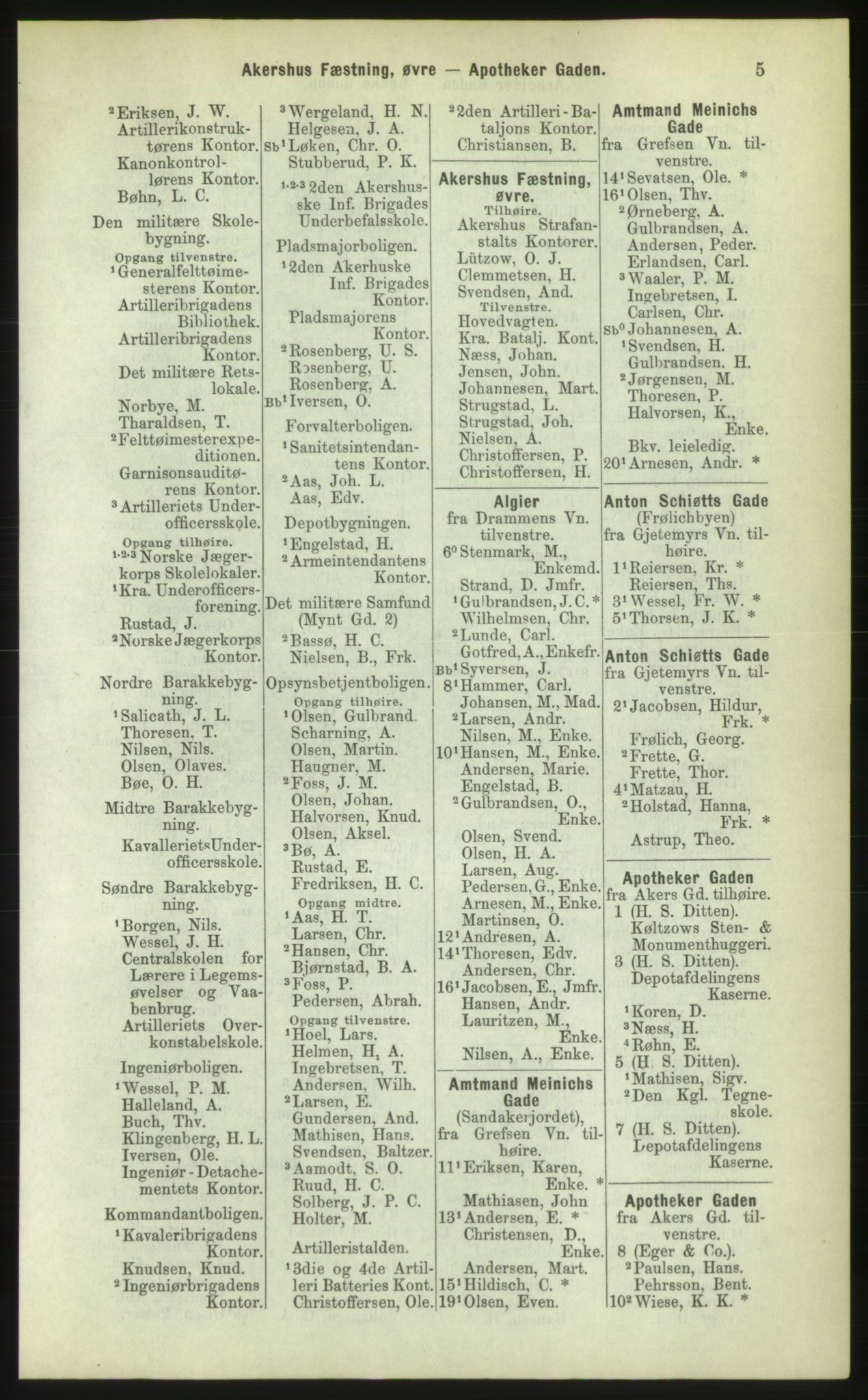 Kristiania/Oslo adressebok, PUBL/-, 1883, p. 5