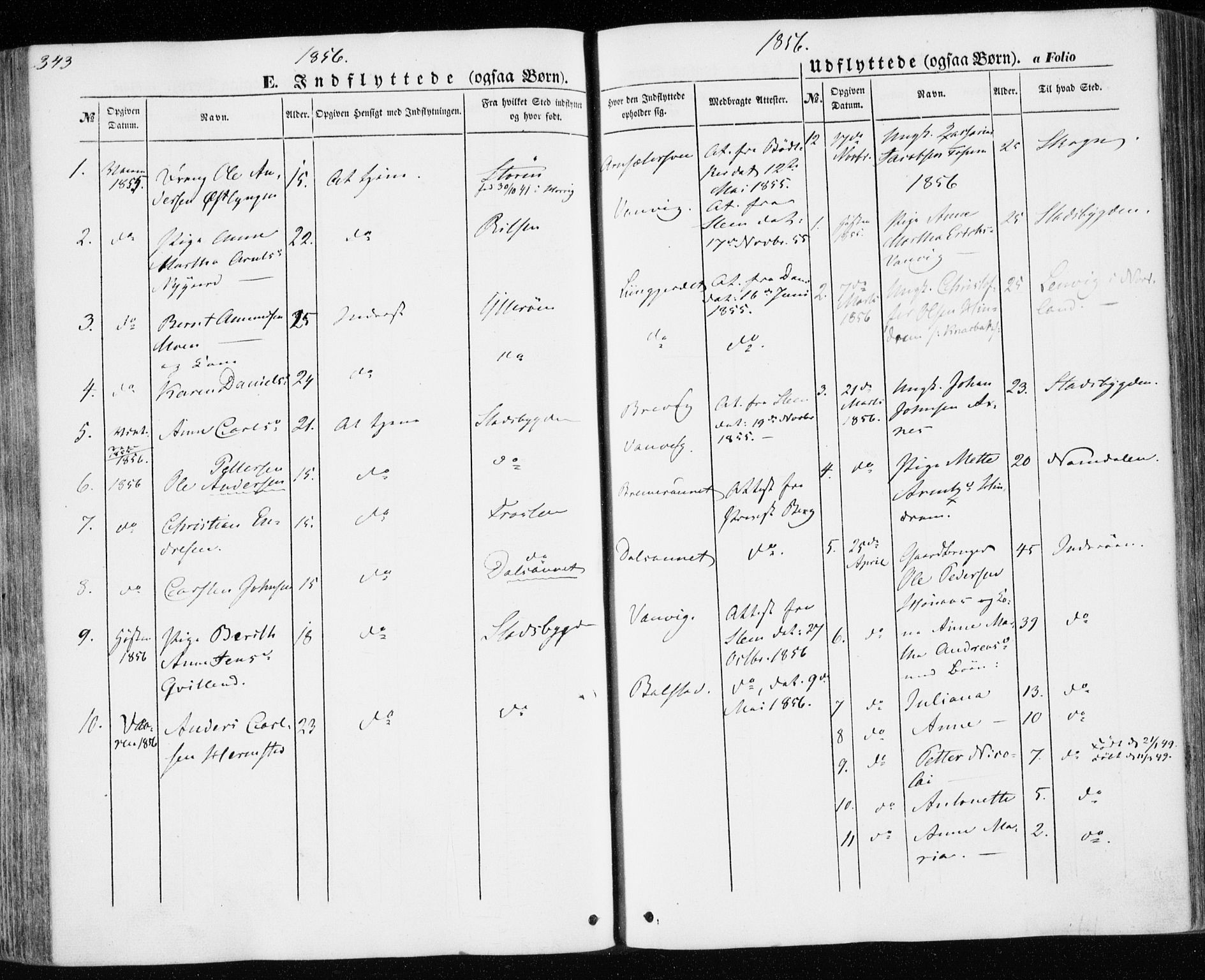 Ministerialprotokoller, klokkerbøker og fødselsregistre - Nord-Trøndelag, SAT/A-1458/701/L0008: Parish register (official) no. 701A08 /1, 1854-1863, p. 343