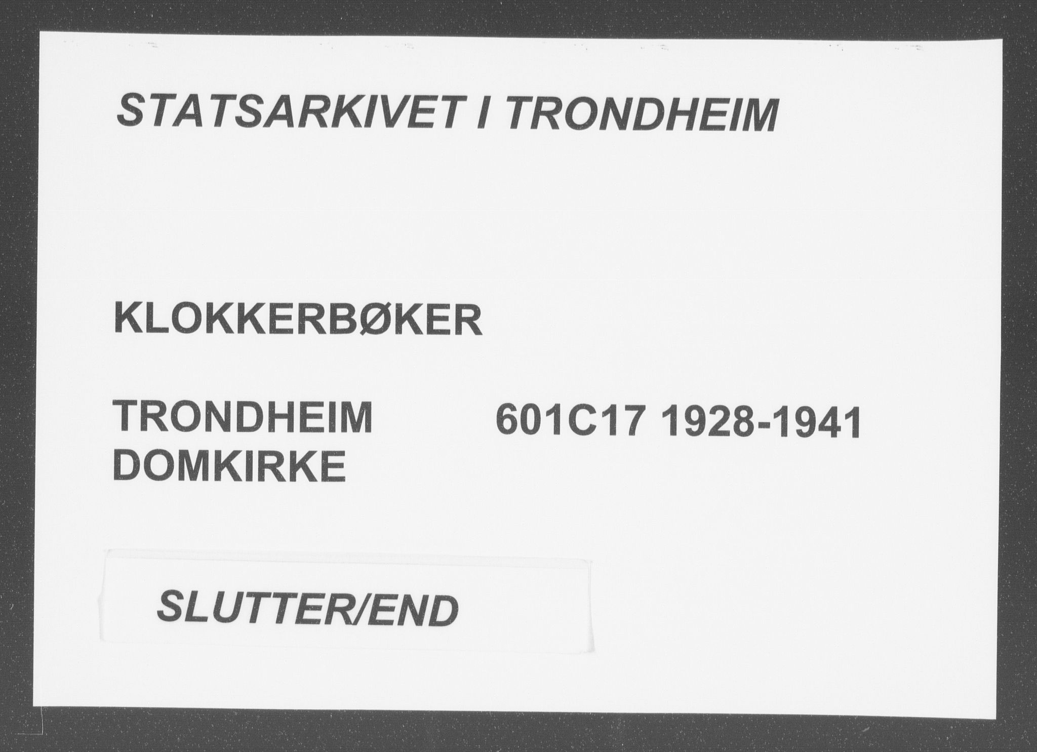 Ministerialprotokoller, klokkerbøker og fødselsregistre - Sør-Trøndelag, SAT/A-1456/601/L0099: Parish register (copy) no. 601C17, 1928-1941