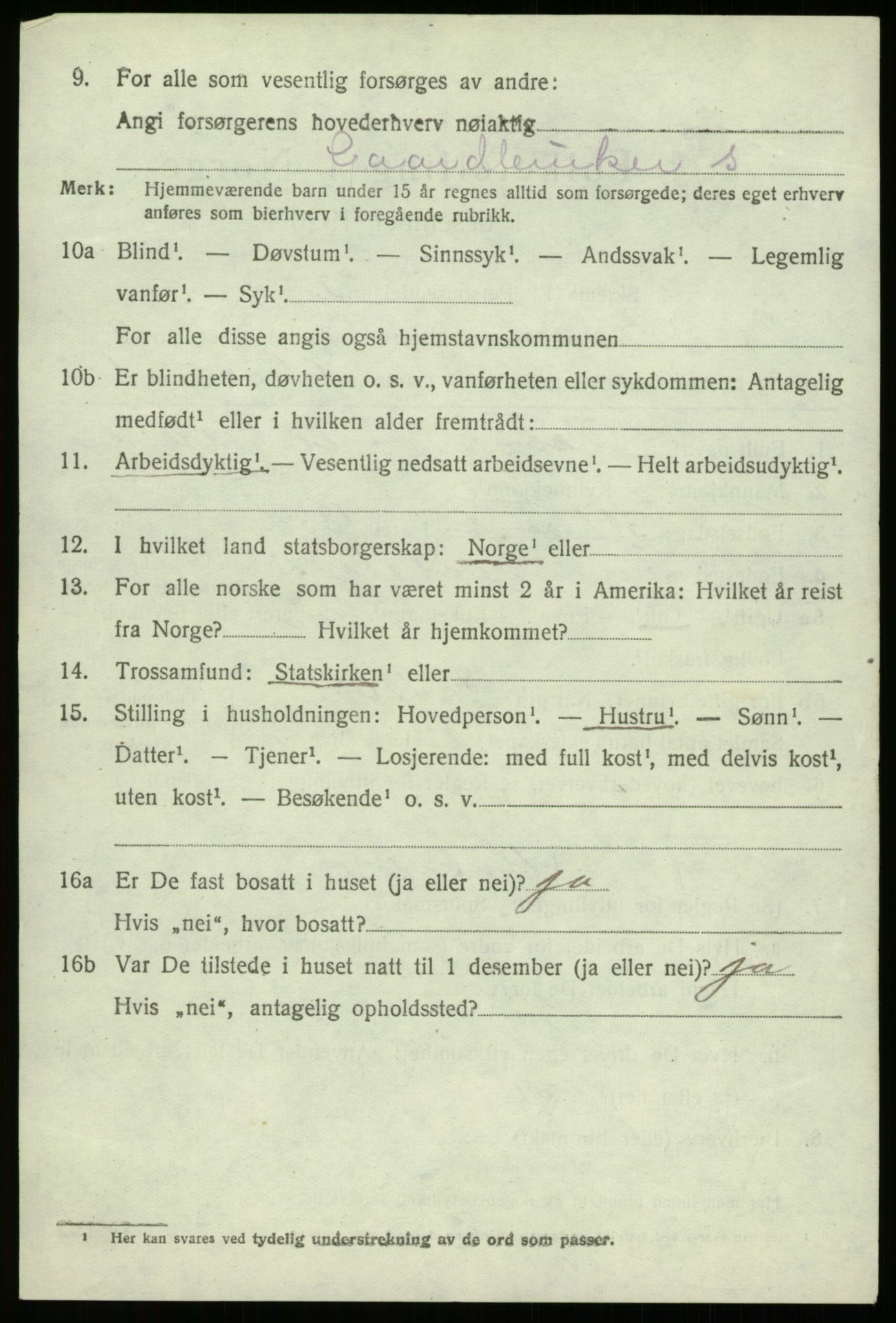 SAB, 1920 census for Davik, 1920, p. 4794