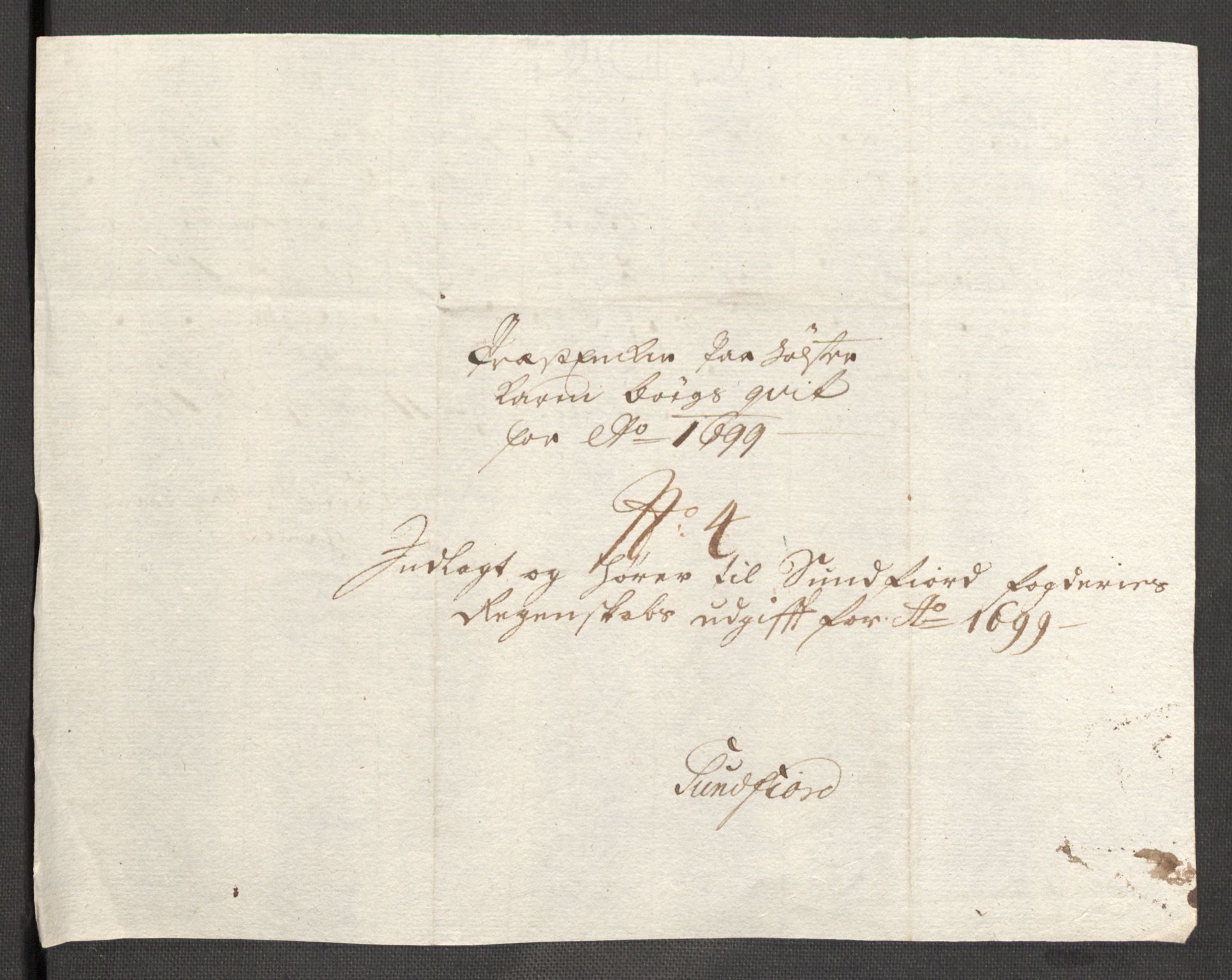 Rentekammeret inntil 1814, Reviderte regnskaper, Fogderegnskap, RA/EA-4092/R53/L3424: Fogderegnskap Sunn- og Nordfjord, 1699, p. 339