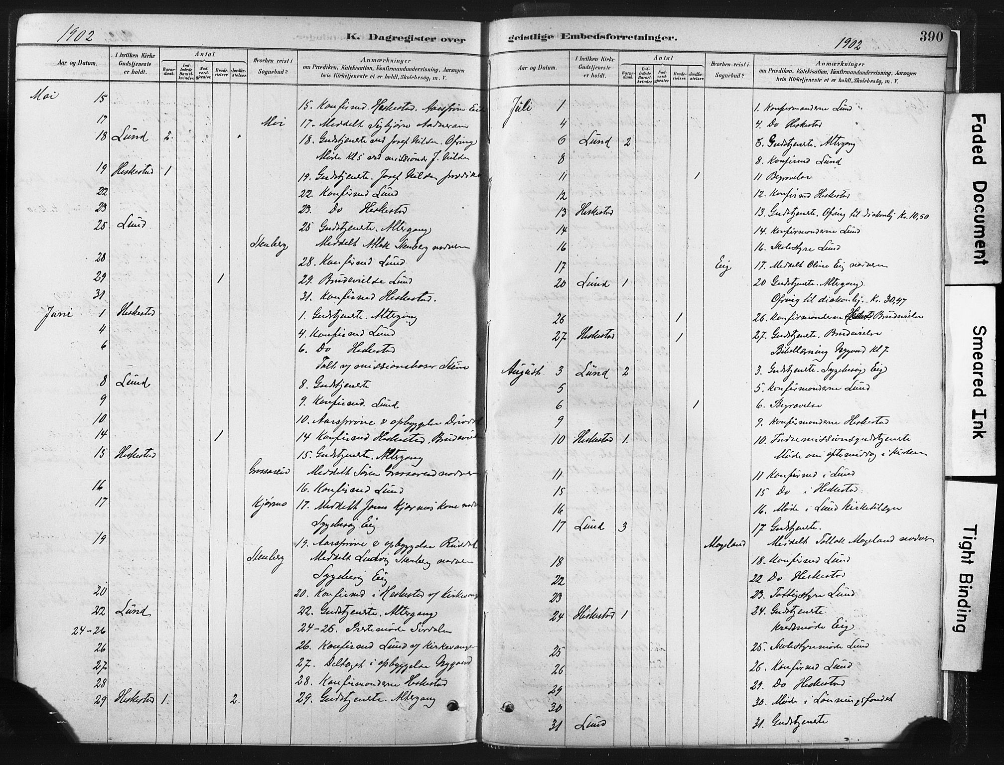 Lund sokneprestkontor, AV/SAST-A-101809/S06/L0011: Parish register (official) no. A 10, 1877-1904, p. 390