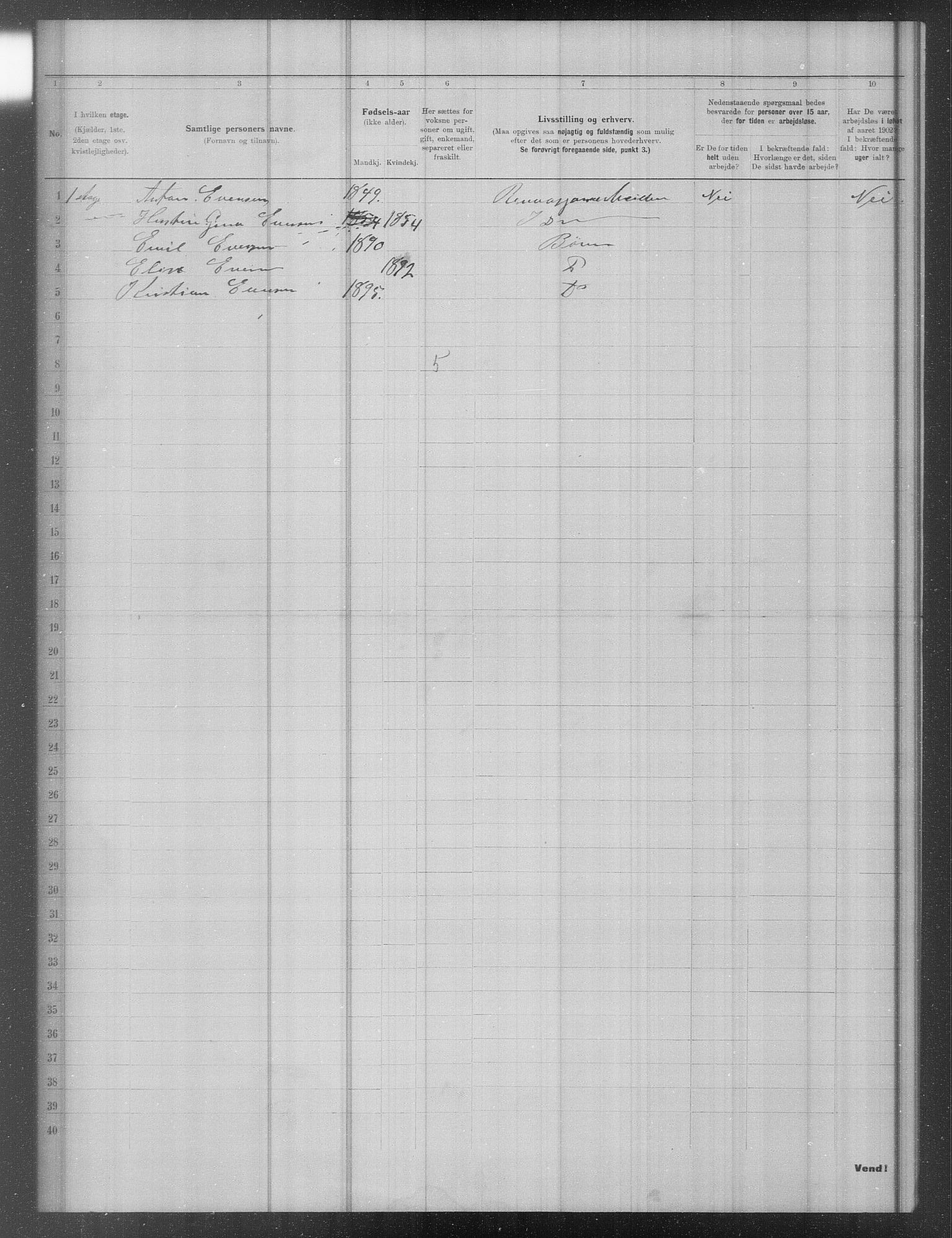 OBA, Municipal Census 1902 for Kristiania, 1902, p. 16304