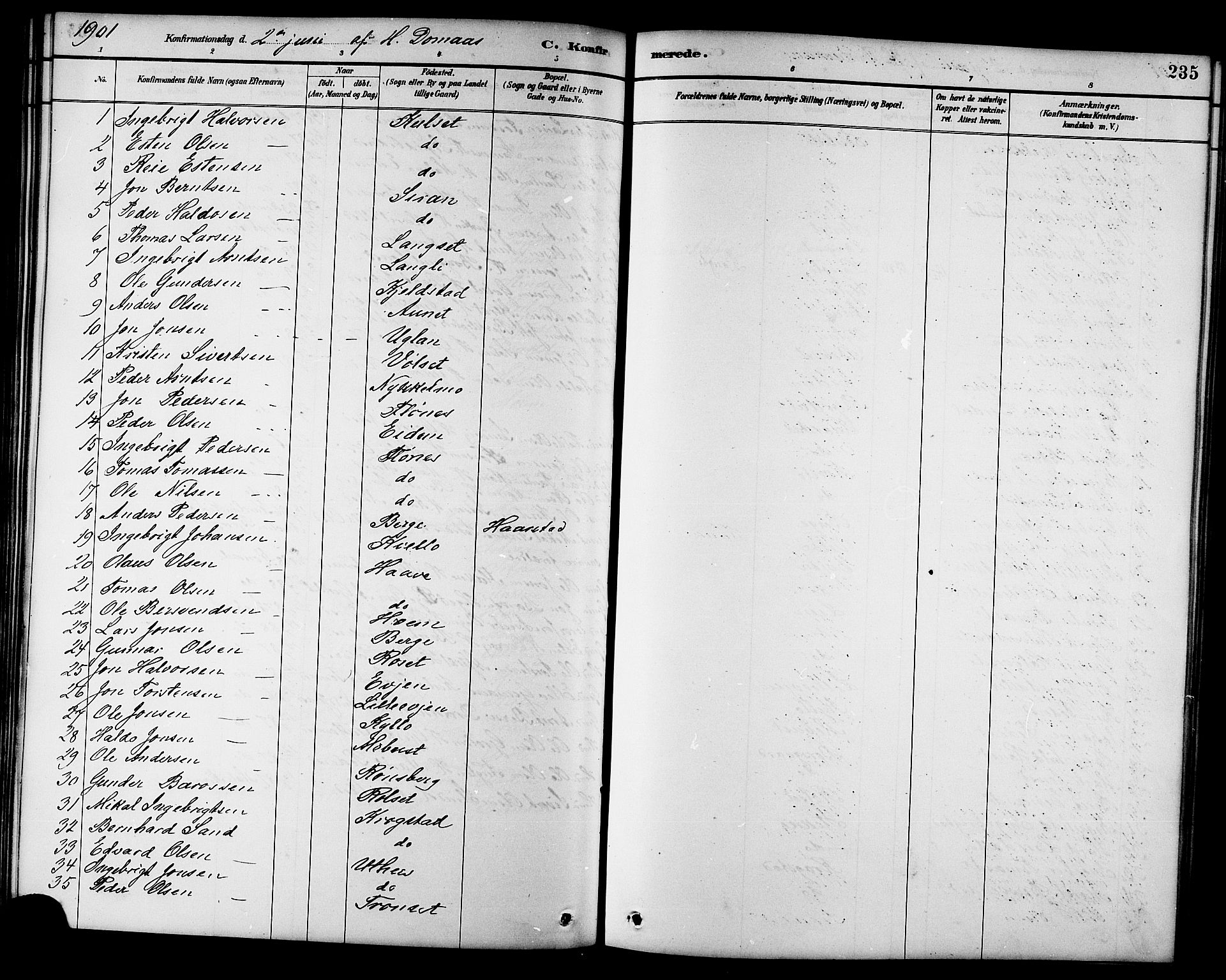 Ministerialprotokoller, klokkerbøker og fødselsregistre - Sør-Trøndelag, SAT/A-1456/695/L1157: Parish register (copy) no. 695C08, 1889-1913, p. 235