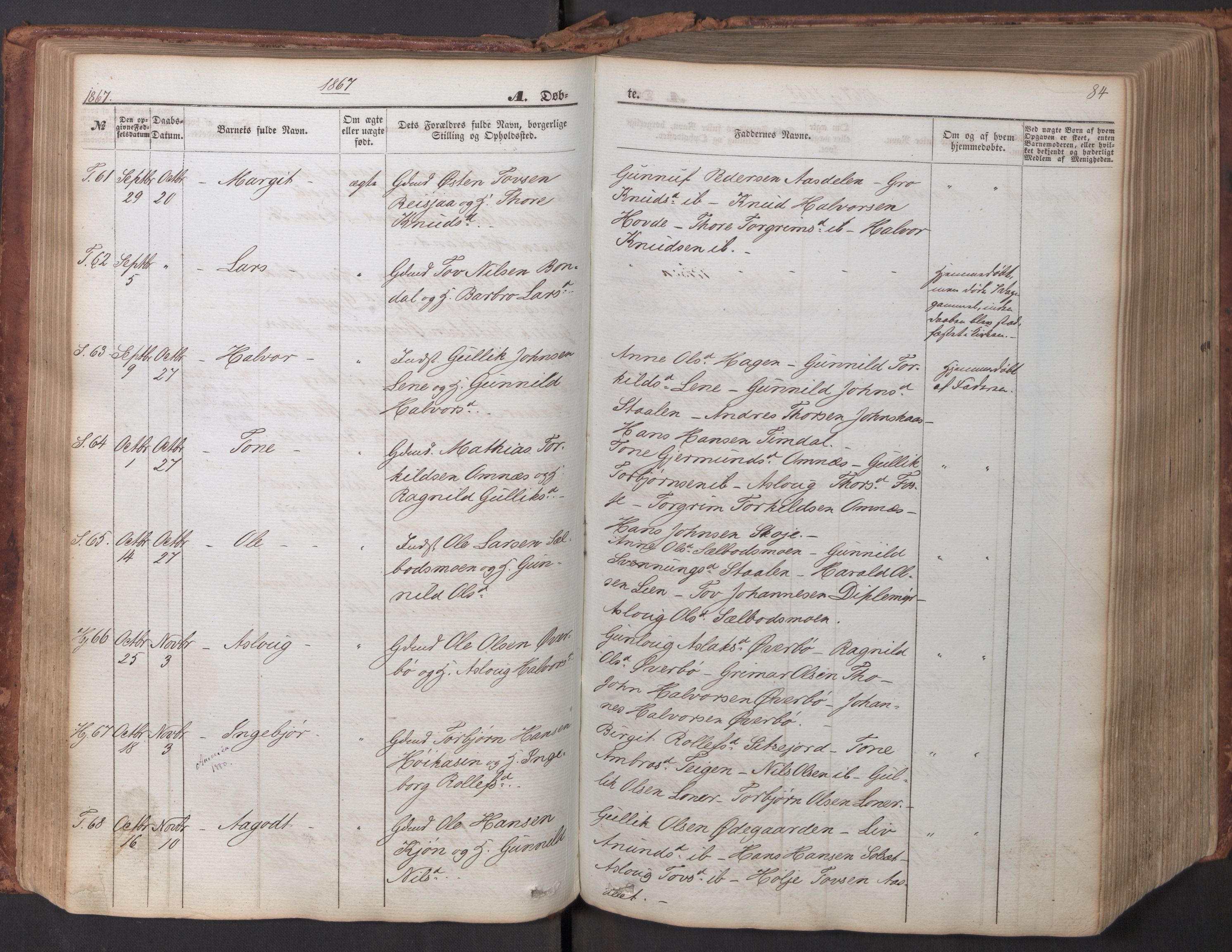 Hjartdal kirkebøker, SAKO/A-270/F/Fa/L0009: Parish register (official) no. I 9, 1860-1879