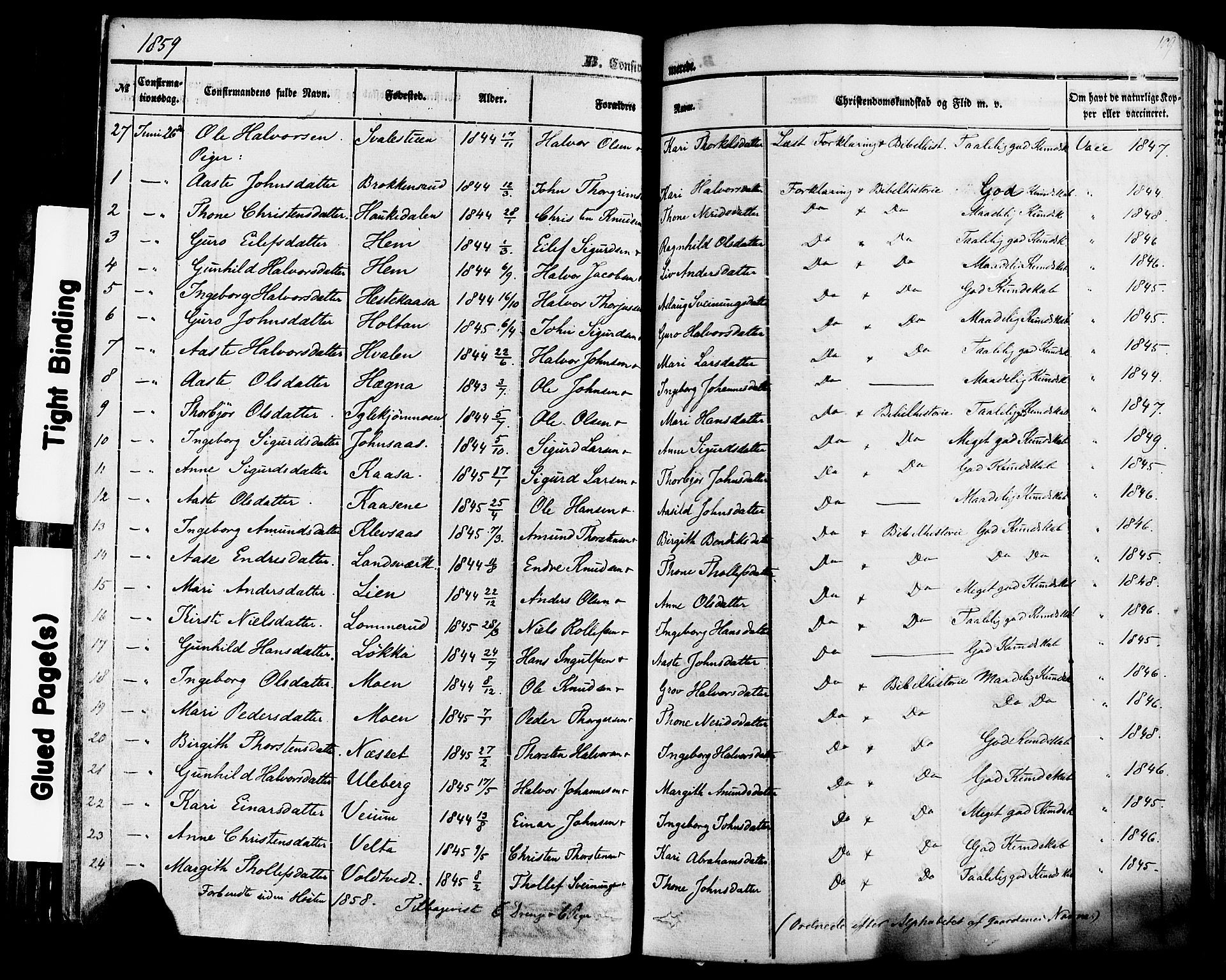 Sauherad kirkebøker, AV/SAKO-A-298/F/Fa/L0007: Parish register (official) no. I 7, 1851-1873, p. 109