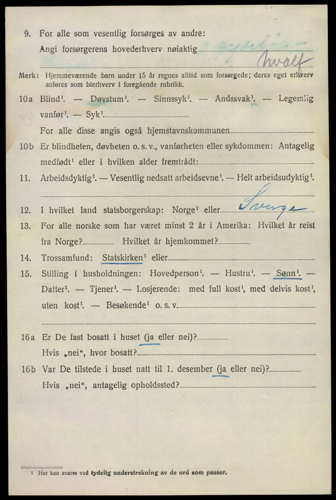 SAKO, 1920 census for Sandeherred, 1920, p. 20713