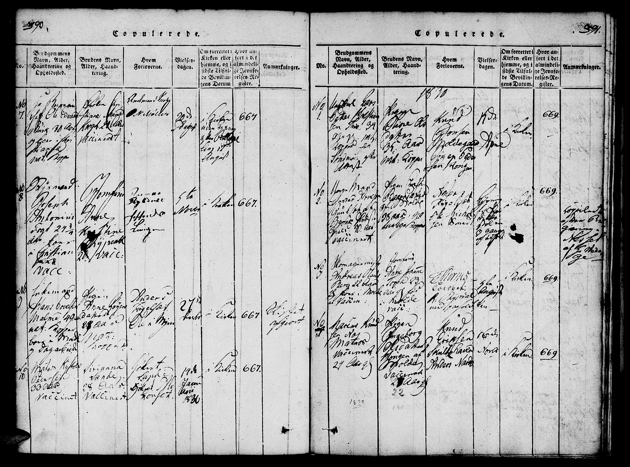 Ministerialprotokoller, klokkerbøker og fødselsregistre - Møre og Romsdal, SAT/A-1454/558/L0688: Parish register (official) no. 558A02, 1818-1843, p. 390-391