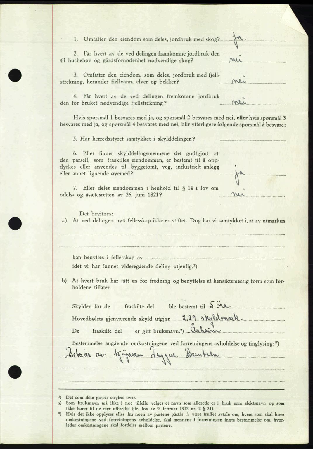 Nedenes sorenskriveri, AV/SAK-1221-0006/G/Gb/Gba/L0058: Mortgage book no. A10, 1947-1948, Diary no: : 1307/1947