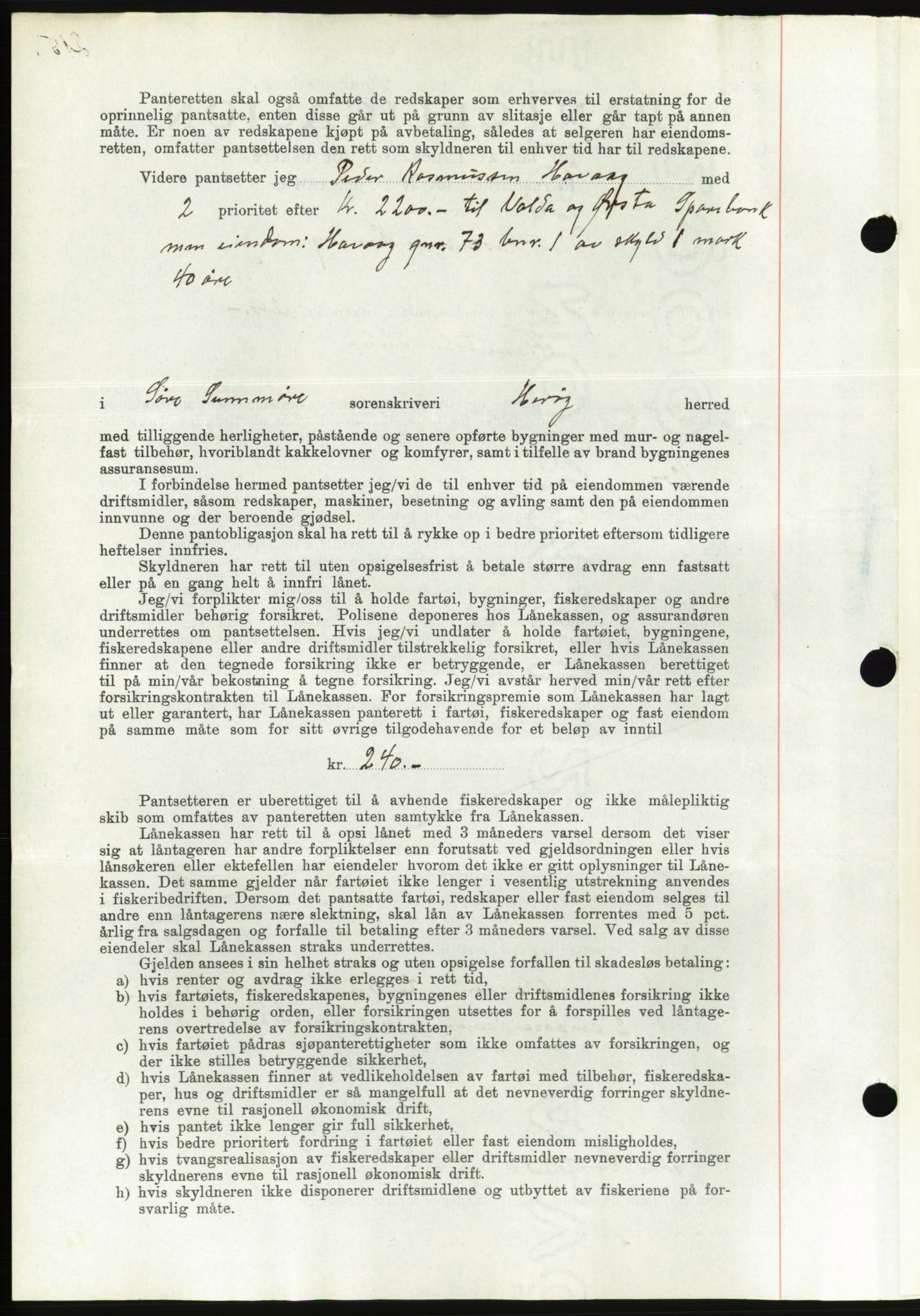 Søre Sunnmøre sorenskriveri, AV/SAT-A-4122/1/2/2C/L0064: Mortgage book no. 58, 1937-1938, Diary no: : 1693/1937