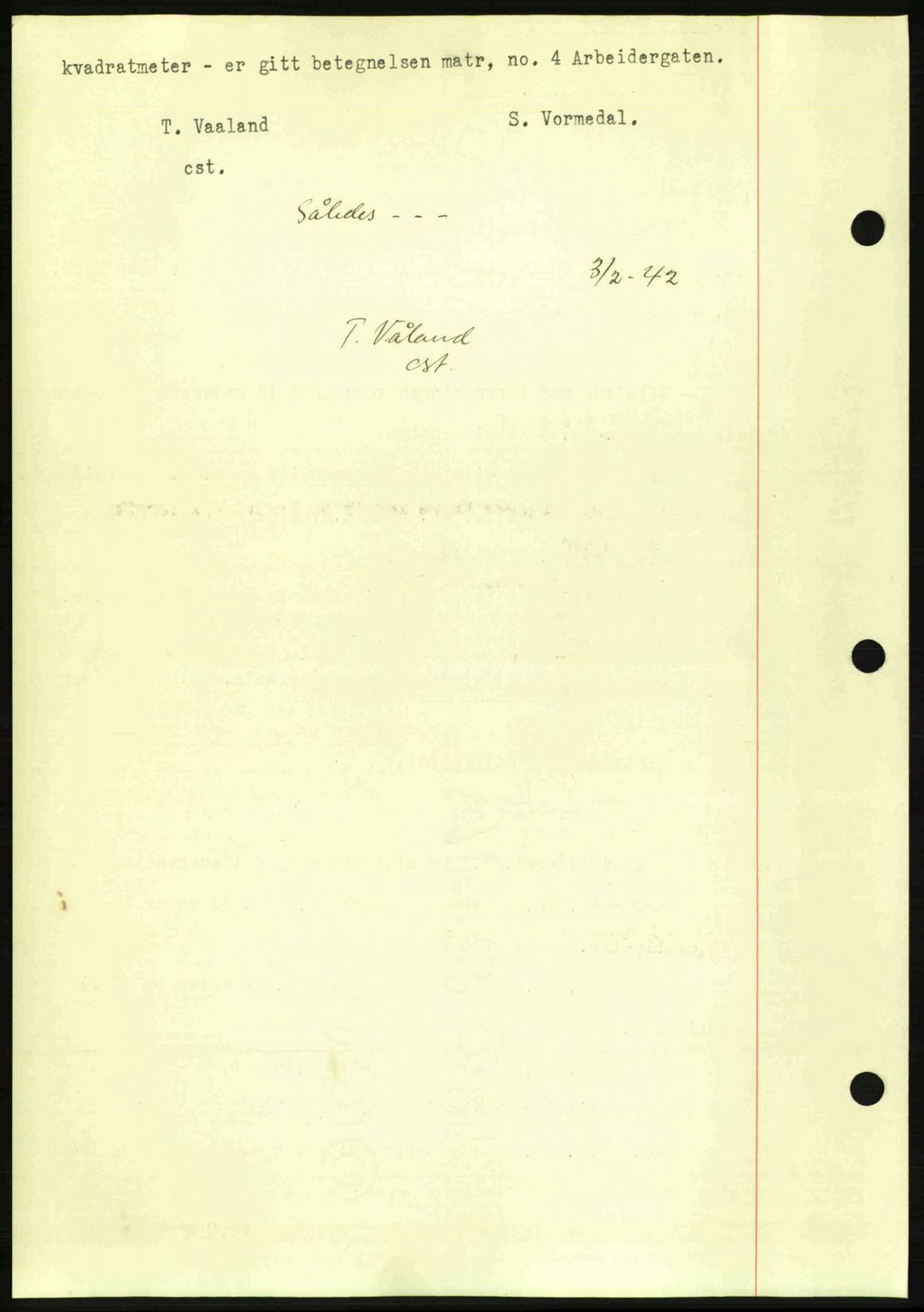 Stavanger byrett, AV/SAST-A-100455/002/G/Gb/L0017: Mortgage book no. A7, 1941-1943, Diary no: : 550/1942