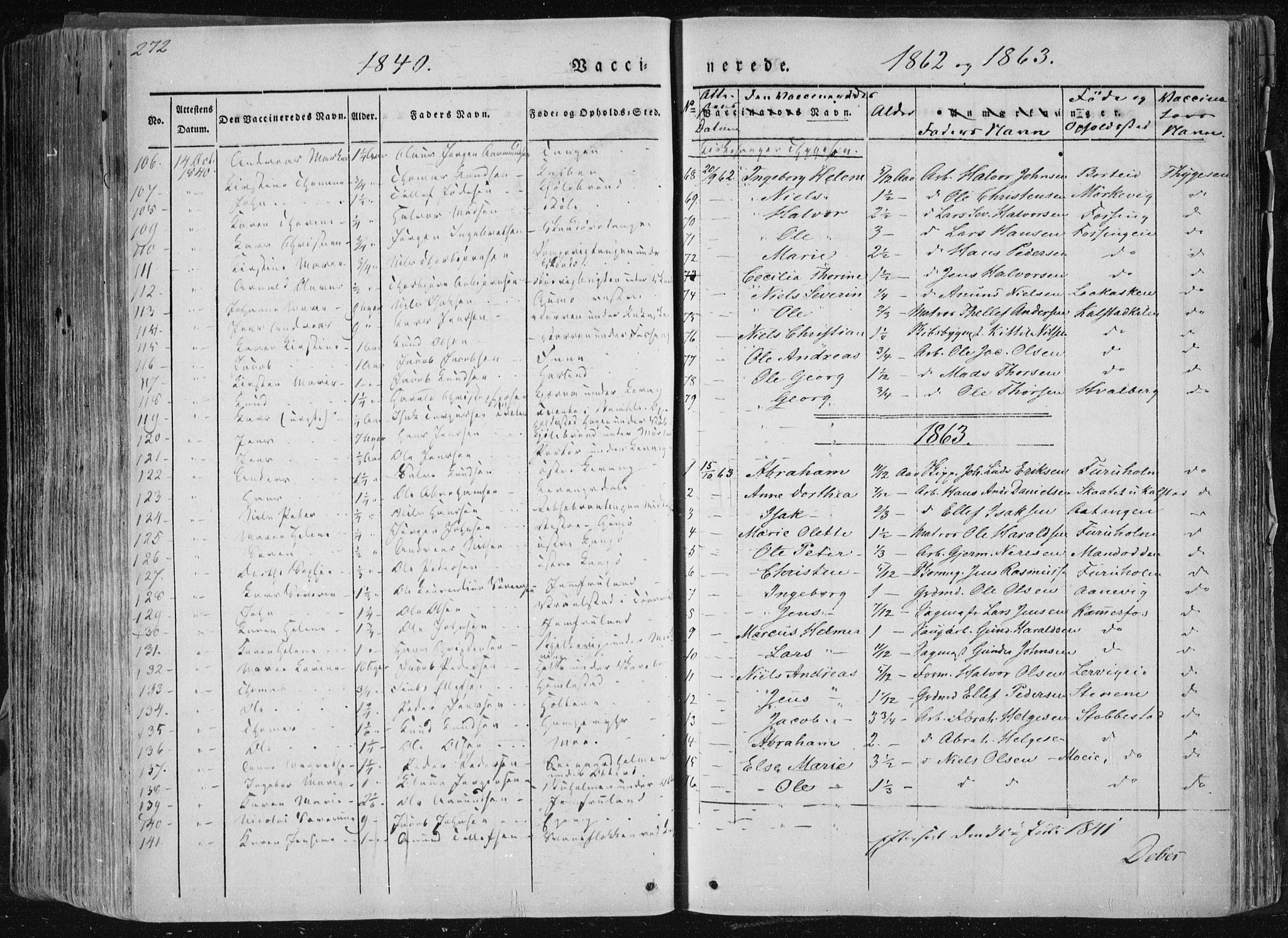 Sannidal kirkebøker, SAKO/A-296/F/Fa/L0007: Parish register (official) no. 7, 1831-1854, p. 272
