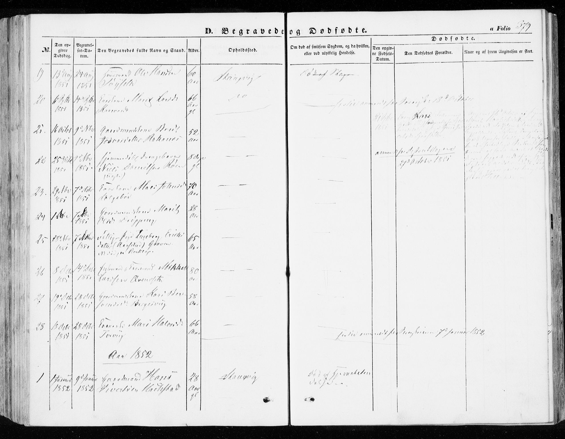 Ministerialprotokoller, klokkerbøker og fødselsregistre - Møre og Romsdal, SAT/A-1454/592/L1026: Parish register (official) no. 592A04, 1849-1867, p. 379
